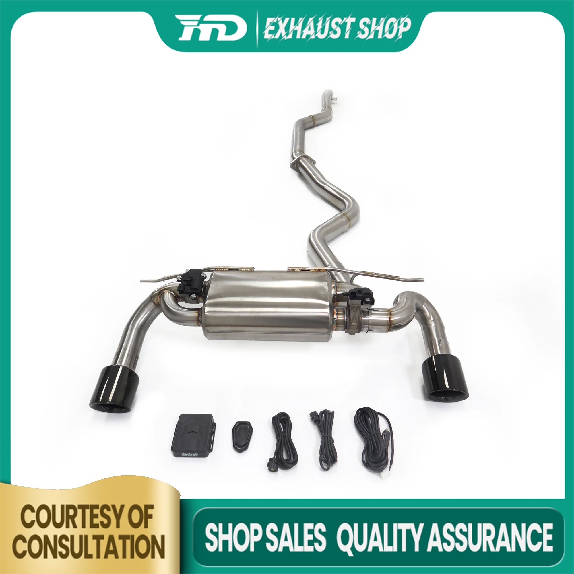 HMD Exhaust Catback for BMW M240I F22 B58 3.0T SS304 Electronic valve Muffler Tip Increase pipe diameter Easy installation
HMD Exhaust Catback for BMW M240I F22 B58 3.0T SS304 Electronic valve Muffler Tip Increase pipe diameter Easy installation