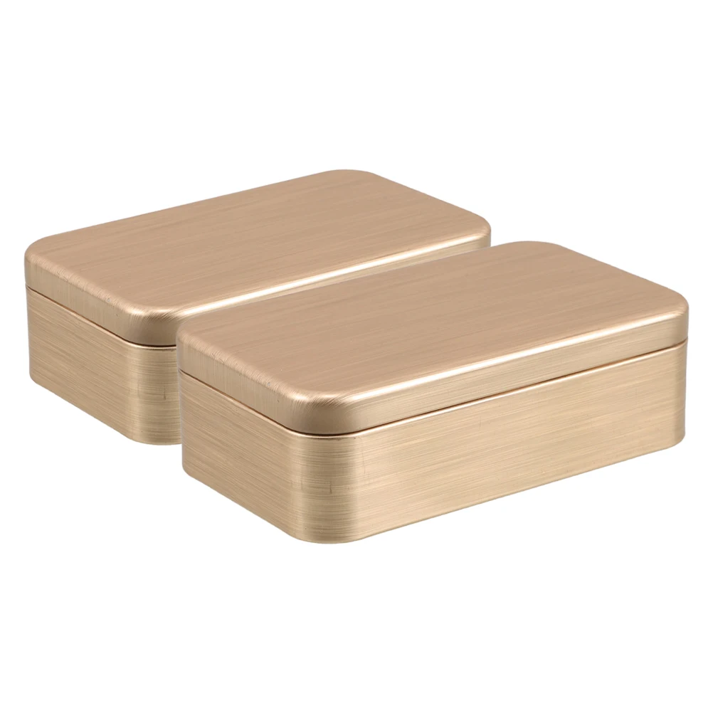 2Pcs Brushed Metal Box Box Small Metal Containers with Lid for Tea Jewelry Storage Small Tinplate Container With Lid Home Office
2Pcs Brushed Metal Box Box Small Metal Containers with Lid for Tea Jewelry Storage Small Tinplate Container With Lid Home Office