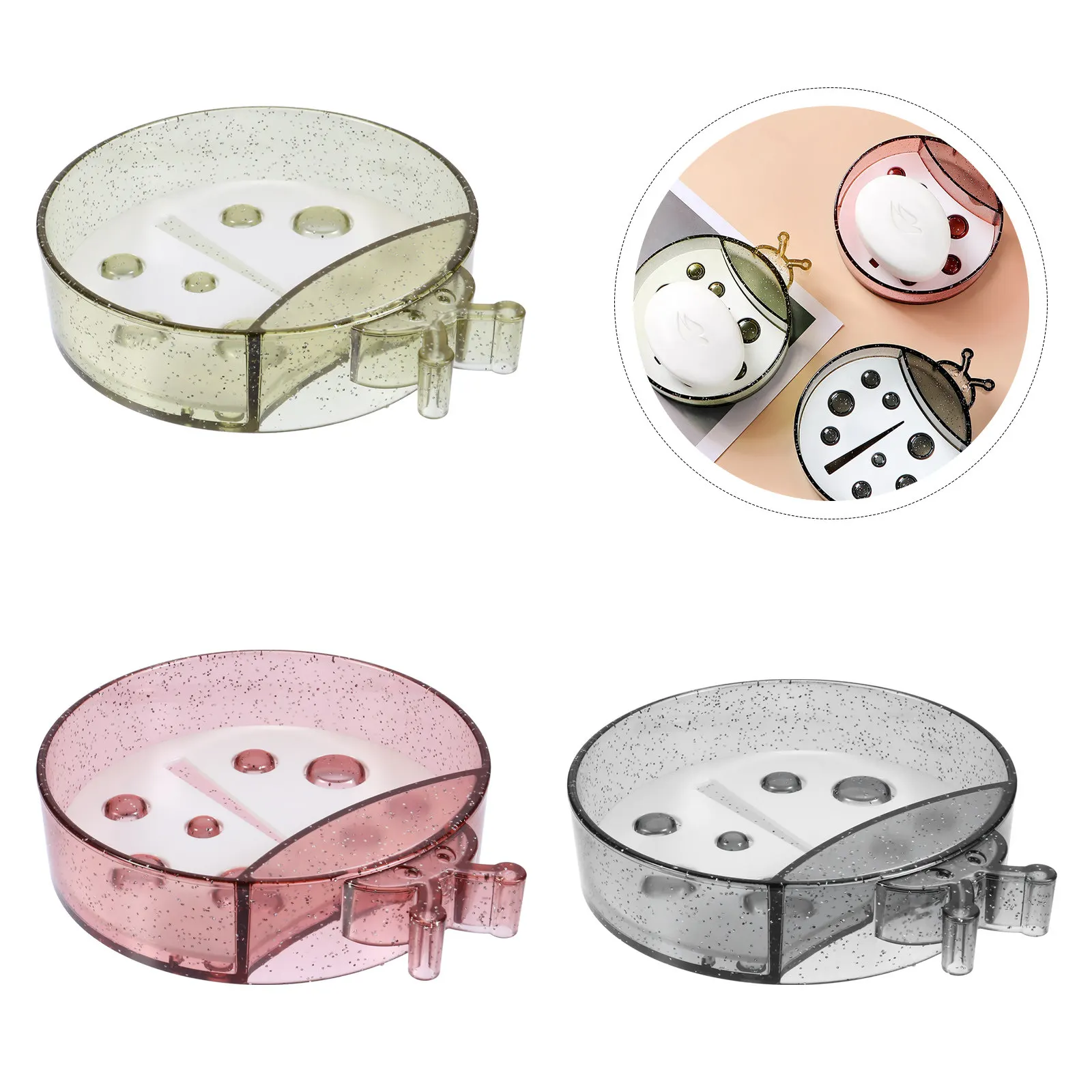 3pcs Soap Box Creative Cartoon Design Hollow Base Easy Clean Removable Double Layer Soap Saver Bathroom Storage Case
3pcs Soap Box Creative Cartoon Design Hollow Base Easy Clean Removable Double Layer Soap Saver Bathroom Storage Case
