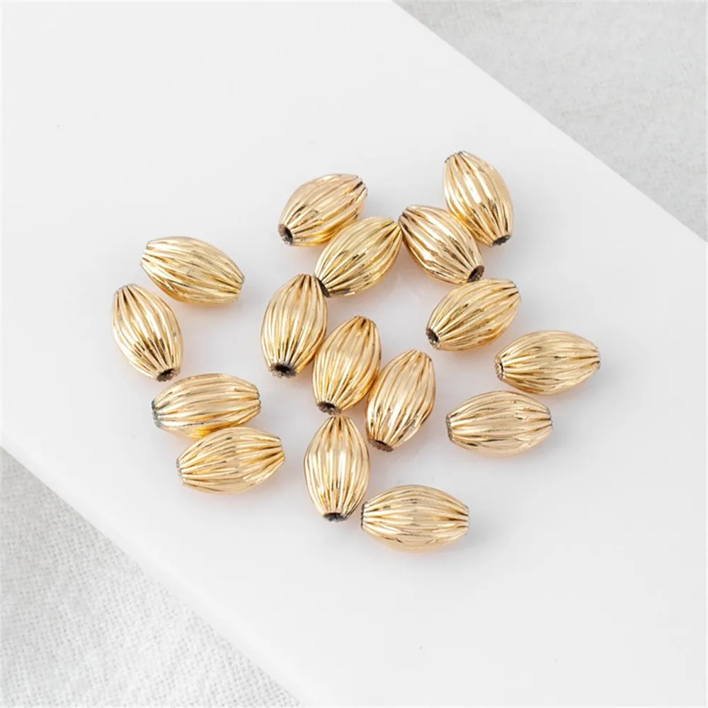 50pcs 14K Gold-coated Millet Melon Beads, Meter-shaped Pumpkin Beads, DIY Handmade Jewelry, Loose Accessories, 5*8mm
50pcs 14K Gold-coated Millet Melon Beads, Meter-shaped Pumpkin Beads, DIY Handmade Jewelry, Loose Accessories, 5*8mm