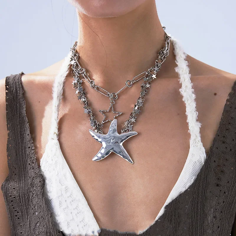 New 2023 Exaggerated Fashion Tribal Ocean Star Five-pointed Necklace Neutral Long Pendant Banquet Jewelry Gift
New 2023 Exaggerated Fashion Tribal Ocean Star Five-pointed Necklace Neutral Long Pendant Banquet Jewelry Gift