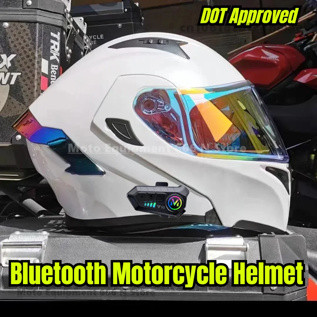 ORZ Motorcycle Bluetooth Helmet Double Lens Motocross Full Face Helmet DOT Approved casco moto
ORZ Motorcycle Bluetooth Helmet Double Lens Motocross Full Face Helmet DOT Approved casco moto