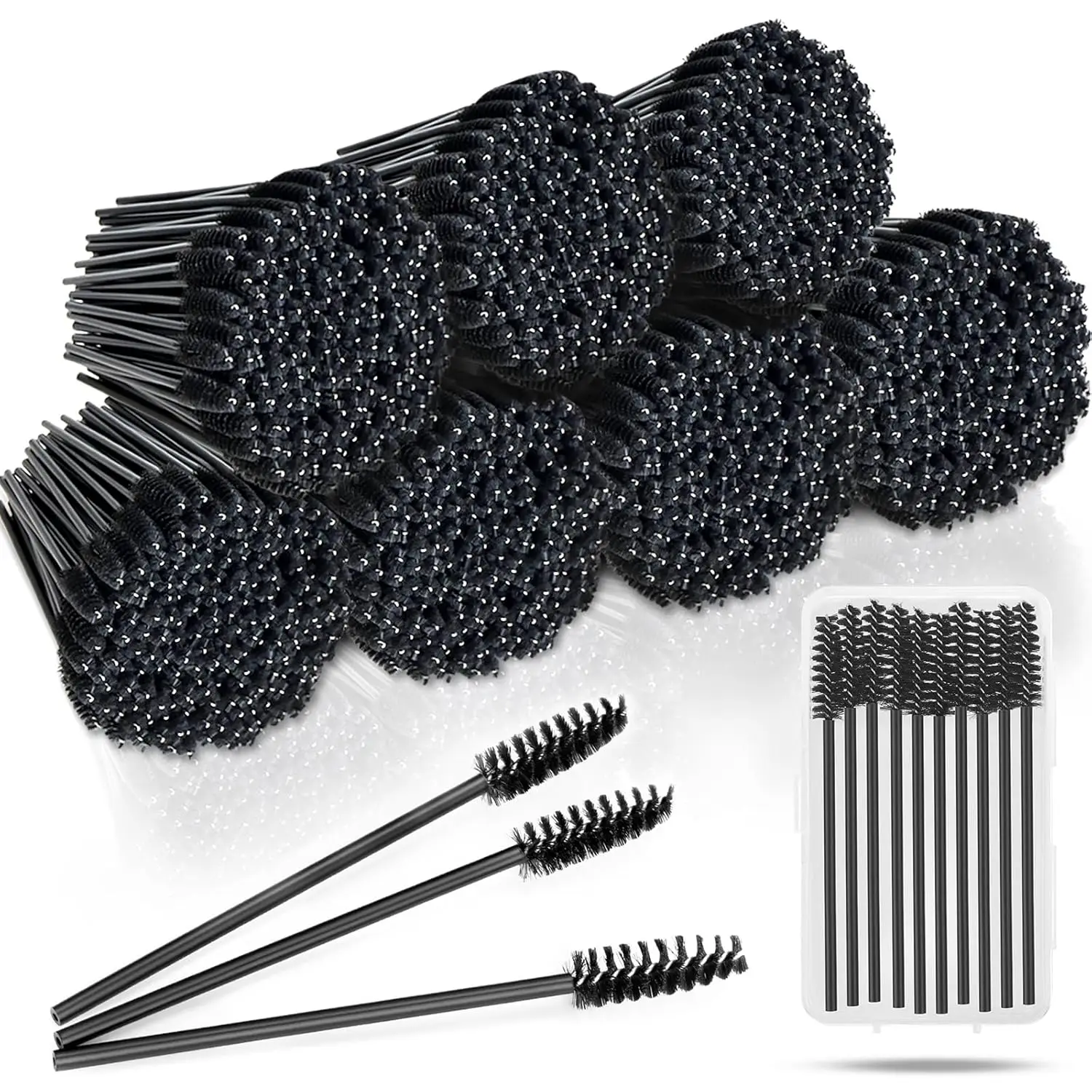 600-Pcs Disposable Mascara Wands with Container Spoolies for Eyebrows Extensions Black
600-Pcs Disposable Mascara Wands with Container Spoolies for Eyebrows Extensions Black