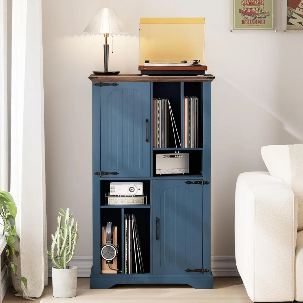 Large Record Player Stand, 47" armhouse Navy Blue Vinyl Record Storage Cabinet with Barn Do, -Century reestanding Rustic Wood Tu
Large Record Player Stand, 47" armhouse Navy Blue Vinyl Record Storage Cabinet with Barn Do, -Century reestanding Rustic Wood Tu