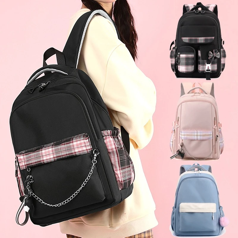 Plaid Splicing Cute Pendant Backpack Large Capacity Rucksack Casual Student School Bag for Boys Girls Back To School Gifts
Plaid Splicing Cute Pendant Backpack Large Capacity Rucksack Casual Student School Bag for Boys Girls Back To School Gifts