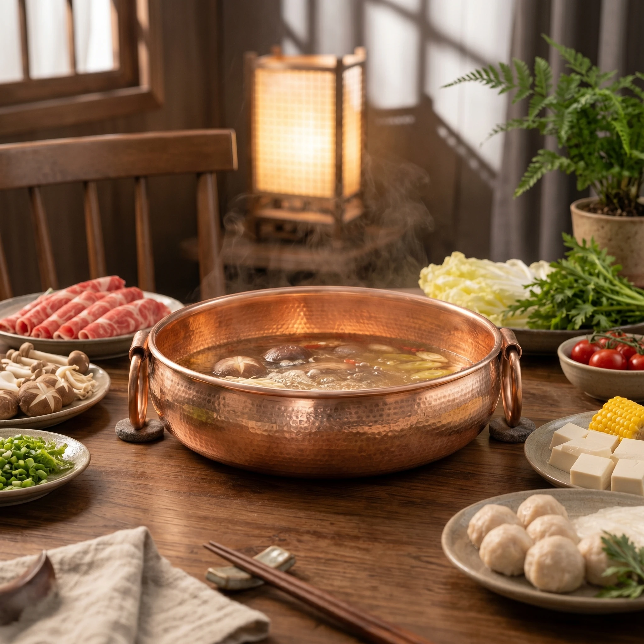 Induction Compatible Hammered Copper Soup Pot with Double Handles Wide Mouth Cooking Pot for Shared Meals
Induction Compatible Hammered Copper Soup Pot with Double Handles Wide Mouth Cooking Pot for Shared Meals