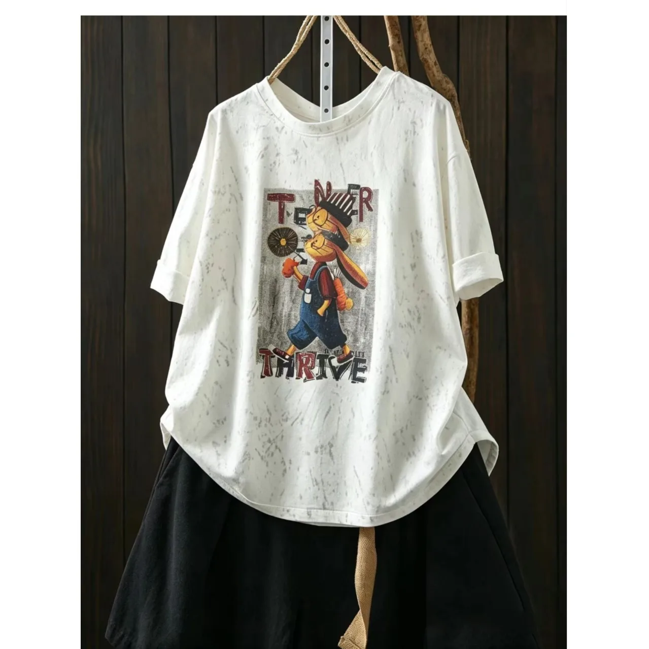 plus Size Women's T-Shirt Short Sleeve Printed Belly Cover Spring Summer New Style Loose Base Shirt Commute Style Artistic
plus Size Women's T-Shirt Short Sleeve Printed Belly Cover Spring Summer New Style Loose Base Shirt Commute Style Artistic