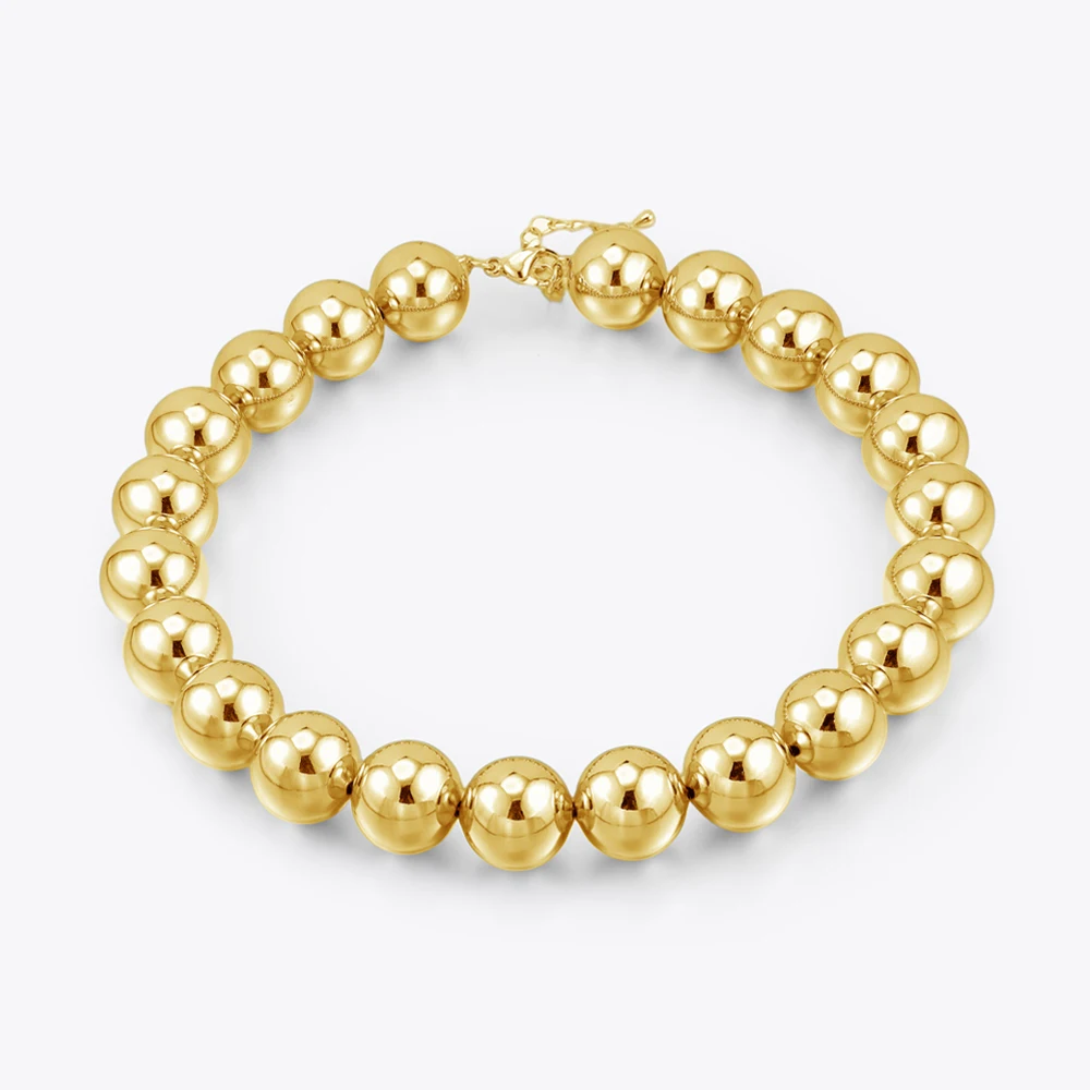 ENFASHION Collares Para Mujer Large Glossy Beads Necklace For Women's 18K Gold Plated Fashion Hight Street Jewelry P253533
ENFASHION Collares Para Mujer Large Glossy Beads Necklace For Women's 18K Gold Plated Fashion Hight Street Jewelry P253533