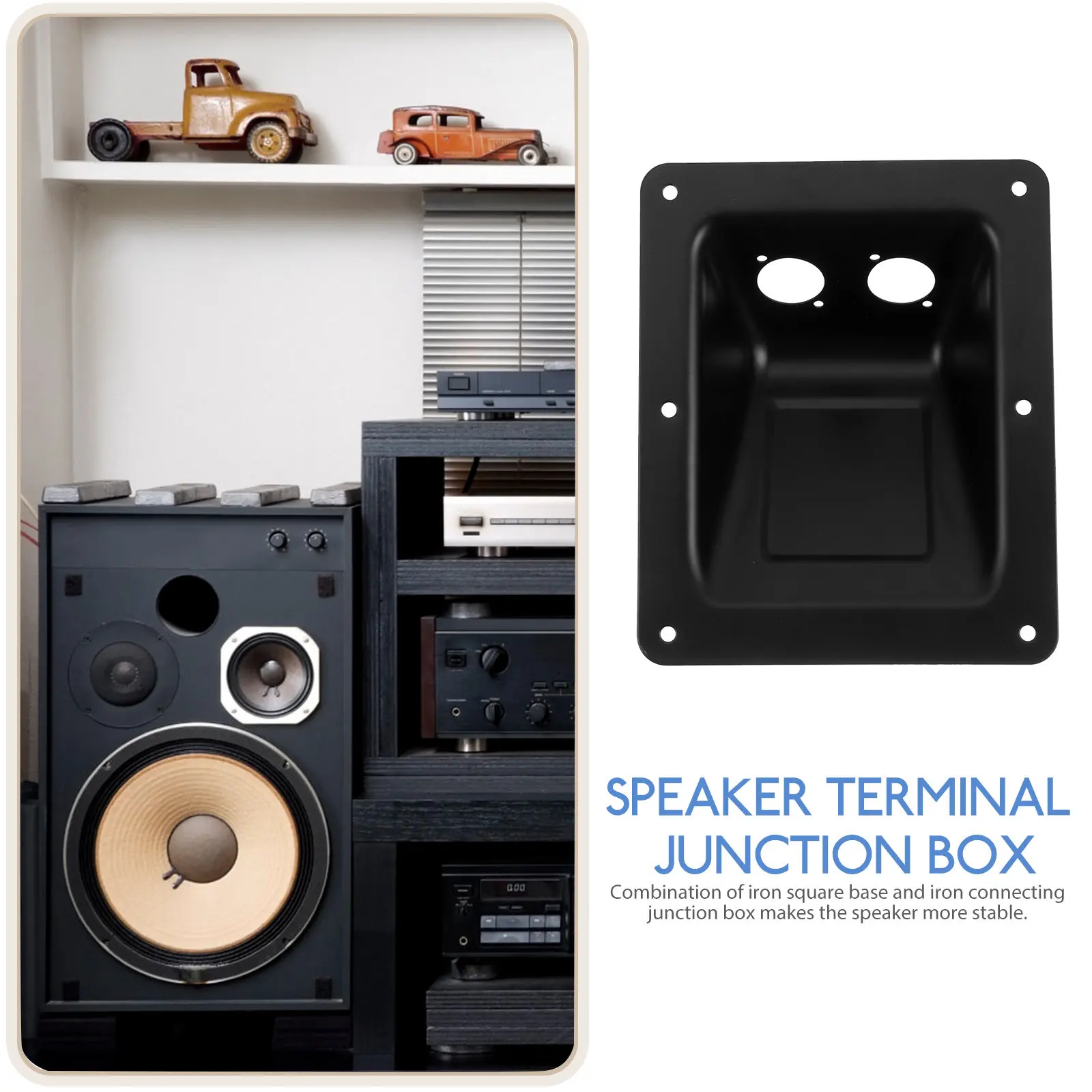 Металлическая клеммная коробка для громкоговорителя, настенный кабельный разъем для динамика, монтажный кронштейн для сценического аудиооборудования
Металлическая клеммная коробка для громкоговорителя, настенный кабельный разъем для динамика, монтажный кронштейн для сценического аудиооборудования