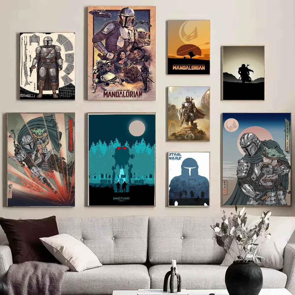 Popular Cool Science fiction TV The M-MandalorianS Poster Self-adhesive Art Whitepaper Prints Aesthetic Game Room Decorative 
Popular Cool Science fiction TV The M-MandalorianS Poster Self-adhesive Art Whitepaper Prints Aesthetic Game Room Decorative