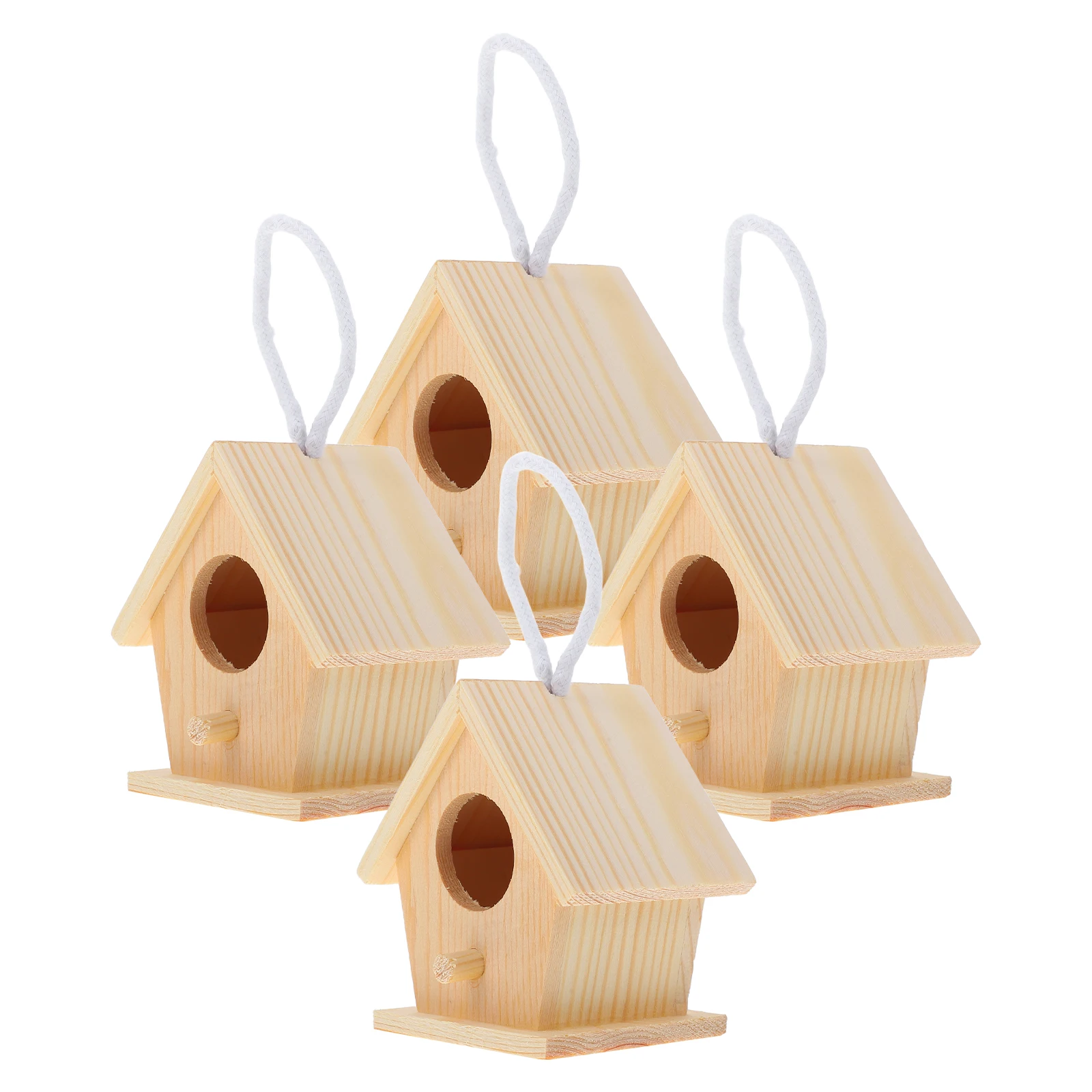 4 Pcs Mini Bird House Kits Comfortable Living Hanging Design Sparrow Unfinished Wood Small Feeder Lightweight Portable Indoor
4 Pcs Mini Bird House Kits Comfortable Living Hanging Design Sparrow Unfinished Wood Small Feeder Lightweight Portable Indoor