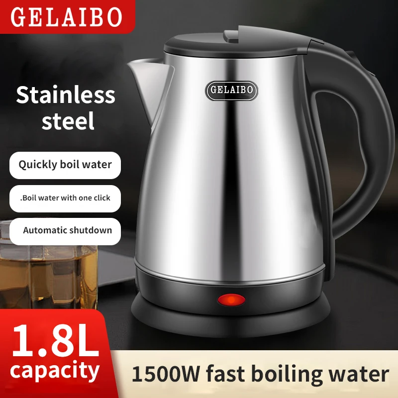GELAIBO electric kettle, large-capacity 1.8-liter glass kettle, one-button boiling water, automatic shutdown, anti-dry function
GELAIBO electric kettle, large-capacity 1.8-liter glass kettle, one-button boiling water, automatic shutdown, anti-dry function