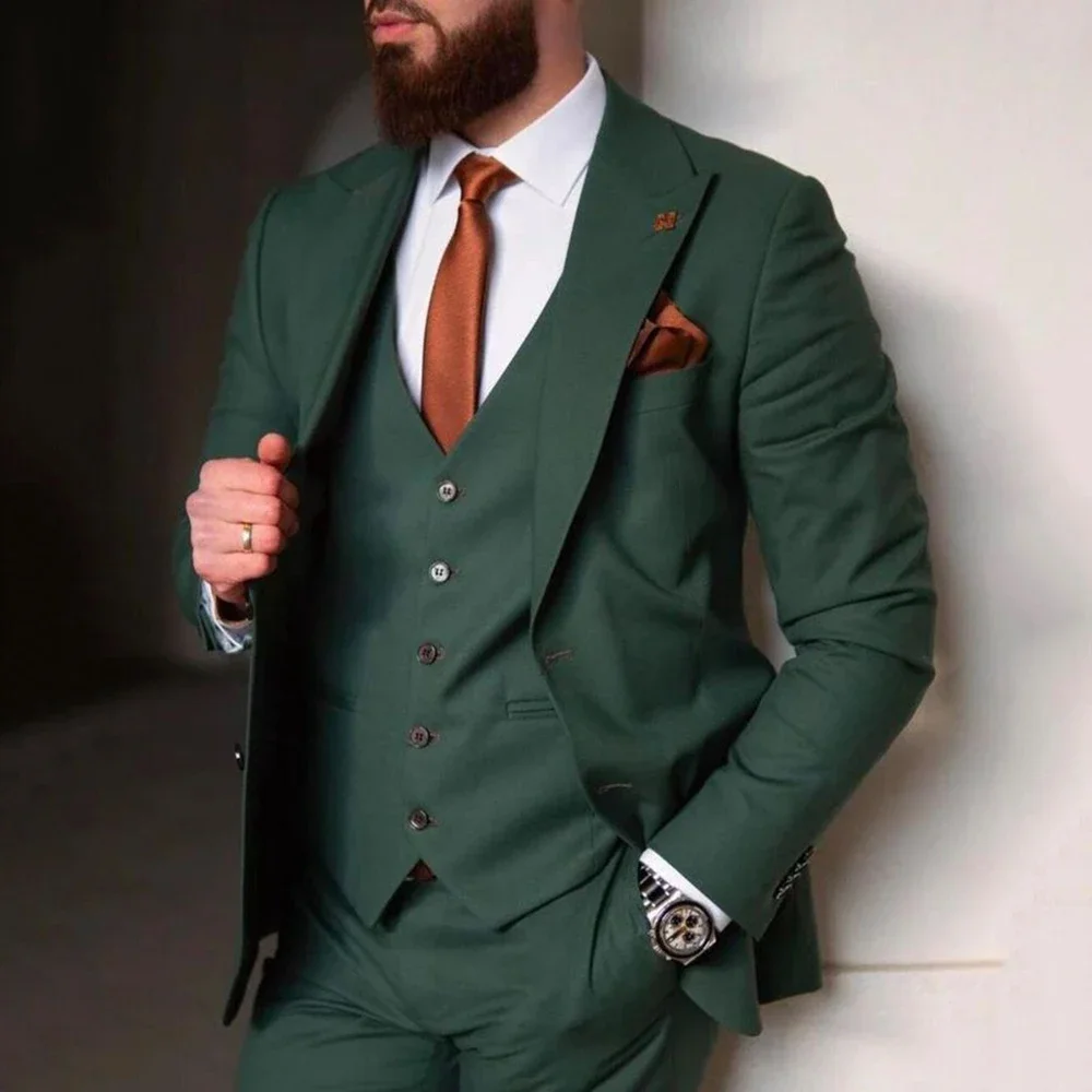 Tailor Made Men Suits 3 Pieces Slim Fit Elegant Classic Formal Party Wedding Groom Wear Sets Jacket+Vest+Pants Terno Masculino
Tailor Made Men Suits 3 Pieces Slim Fit Elegant Classic Formal Party Wedding Groom Wear Sets Jacket+Vest+Pants Terno Masculino