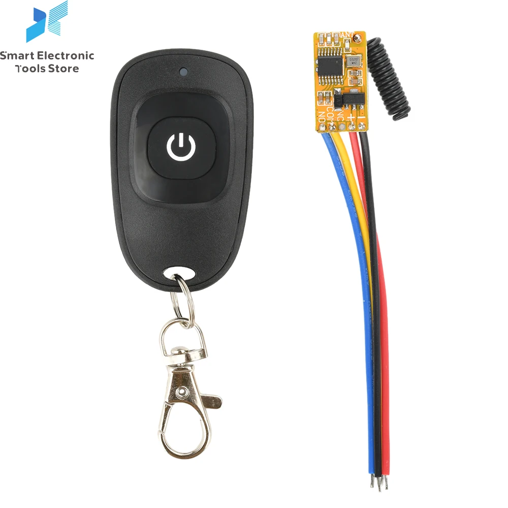 DC 3.7-24V 433Mhz Push Button Saving Mini Relay Contact RF Wireless Switch LED Lamp Controller Micro Receiver Transmitter DIY
DC 3.7-24V 433Mhz Push Button Saving Mini Relay Contact RF Wireless Switch LED Lamp Controller Micro Receiver Transmitter DIY