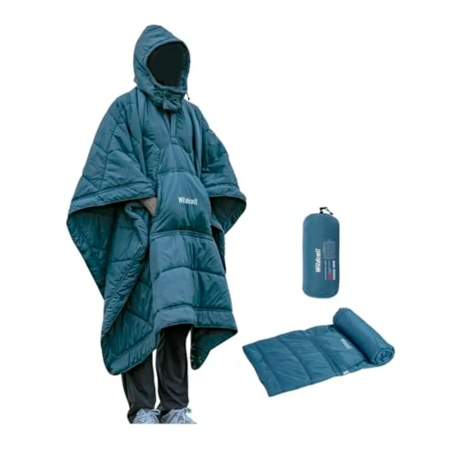 Wearable hooded camping blanket with 3M Thinsulate insulation, ultralight foldable poncho quilt for outdoor hiking stadium use,
Wearable hooded camping blanket with 3M Thinsulate insulation, ultralight foldable poncho quilt for outdoor hiking stadium use,