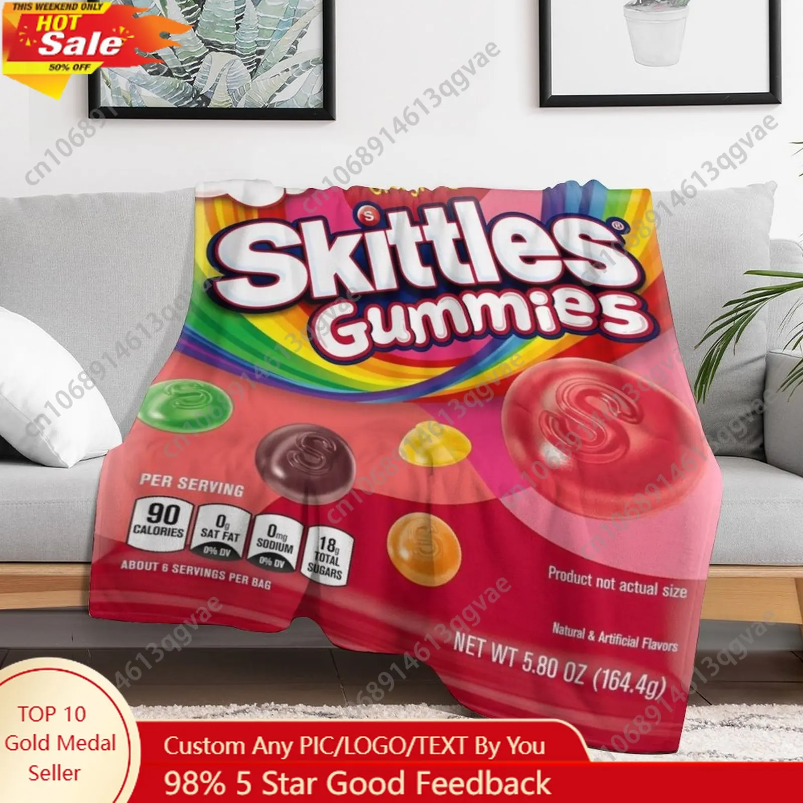 S-Skittles Flannel Blankets Are Soft Comfortable and Warm Perfect for Winter Naps Homes Offices Travel Camping and More
S-Skittles Flannel Blankets Are Soft Comfortable and Warm Perfect for Winter Naps Homes Offices Travel Camping and More