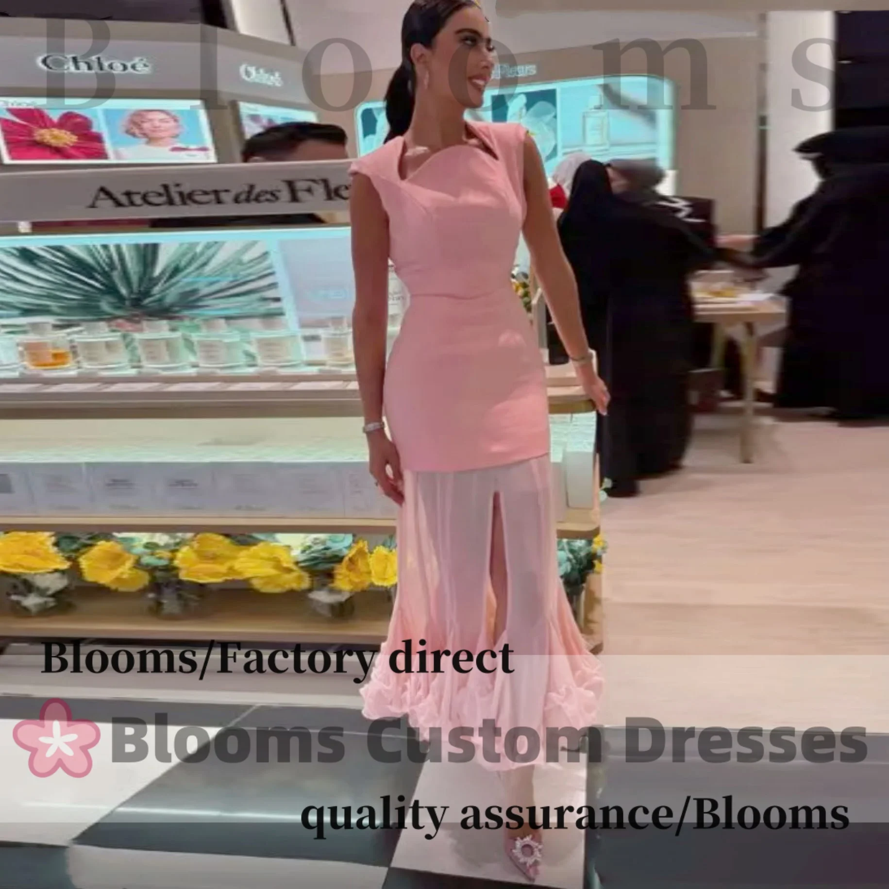 Customized Simple Sweet Pink Ruffles Evening Dresses 2025 Women Wedding Elegant Party Dress Front Slit Sleeveless Prom Gown
Customized Simple Sweet Pink Ruffles Evening Dresses 2025 Women Wedding Elegant Party Dress Front Slit Sleeveless Prom Gown