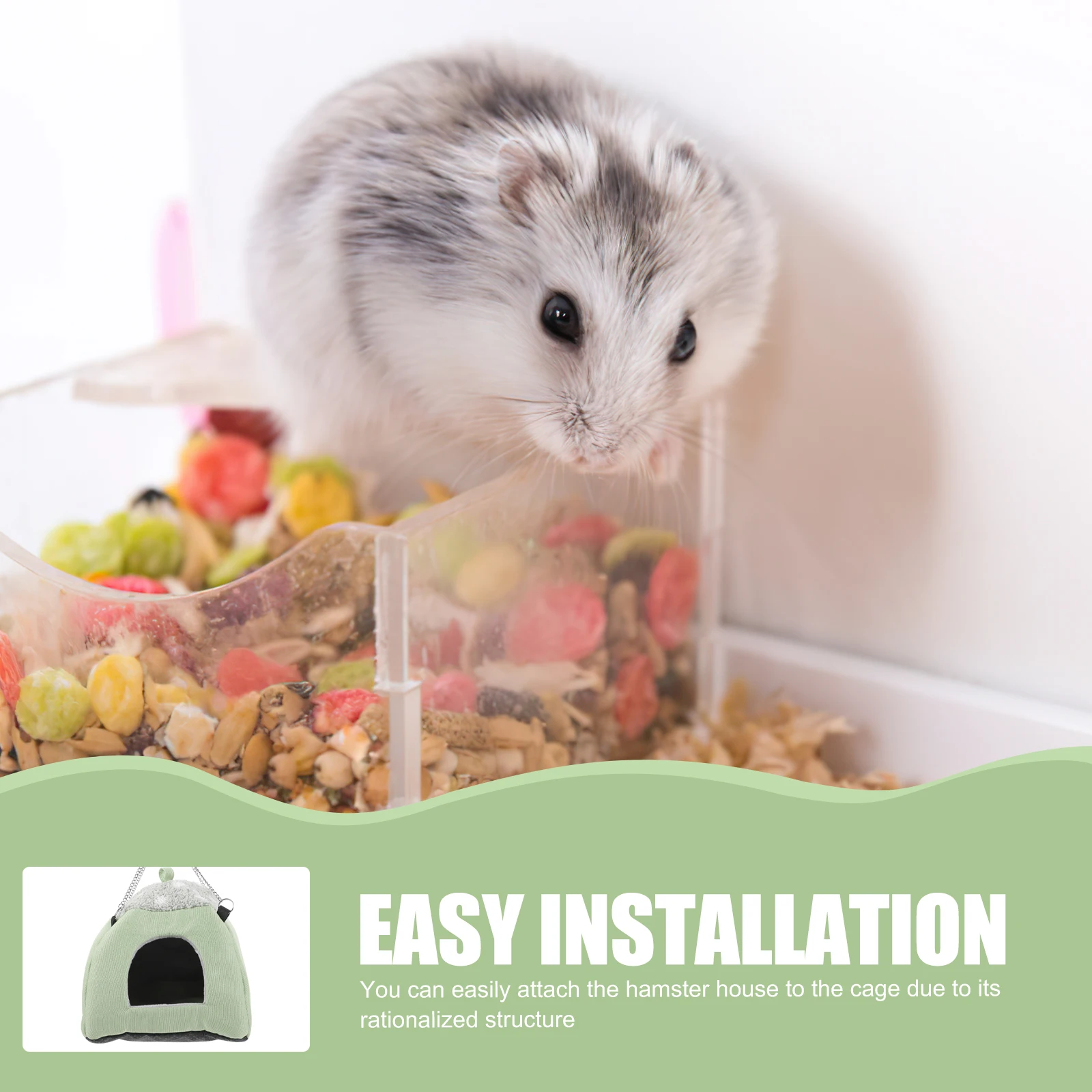 Lovely Hideout Small Hamster House Cage Chinchilla Bed Accessory Warm Sturdy Wear-Resistant Decorative Hamster Hut Comfortable
Lovely Hideout Small Hamster House Cage Chinchilla Bed Accessory Warm Sturdy Wear-Resistant Decorative Hamster Hut Comfortable