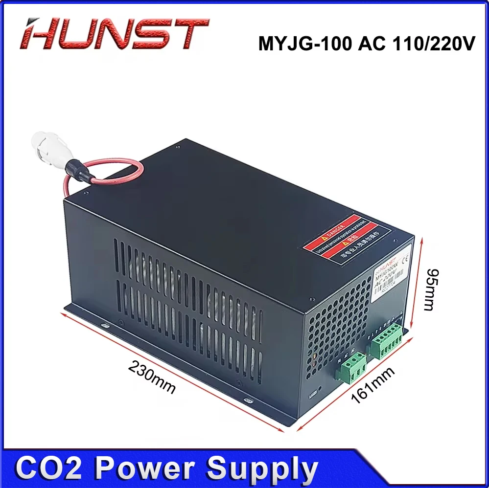 HUNST CO2 Laser Power Supply MYJG 100W Supports 110/220V Voltage and is Used for 80W 100W CO2 Laser Engraving Machine Glass Tube
HUNST CO2 Laser Power Supply MYJG 100W Supports 110/220V Voltage and is Used for 80W 100W CO2 Laser Engraving Machine Glass Tube