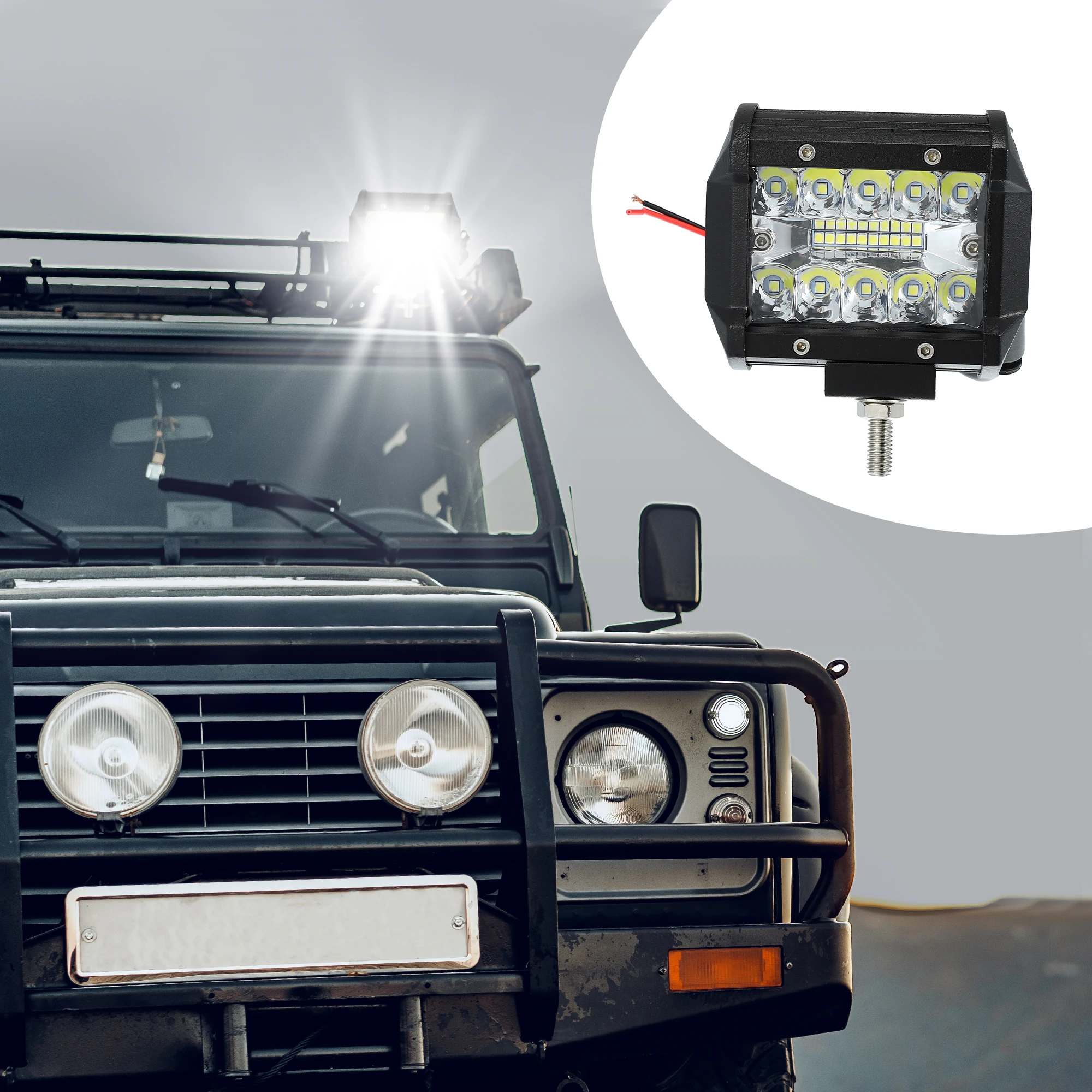 X Autohaux 2Pcs 12-24V Universal LED Off-road Light Fog Lights 16AWG 18LED 60W with Wiring Harness Spotlight for Trucks ATV SUV
X Autohaux 2Pcs 12-24V Universal LED Off-road Light Fog Lights 16AWG 18LED 60W with Wiring Harness Spotlight for Trucks ATV SUV