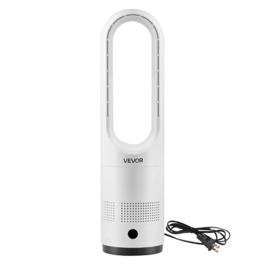 Bladeless tower fan for bedroom, living room, home, office; white ABS plastic; 80 oscillation, 8 speeds, 9-hour timer, 15.42 ft
Bladeless tower fan for bedroom, living room, home, office; white ABS plastic; 80 oscillation, 8 speeds, 9-hour timer, 15.42 ft