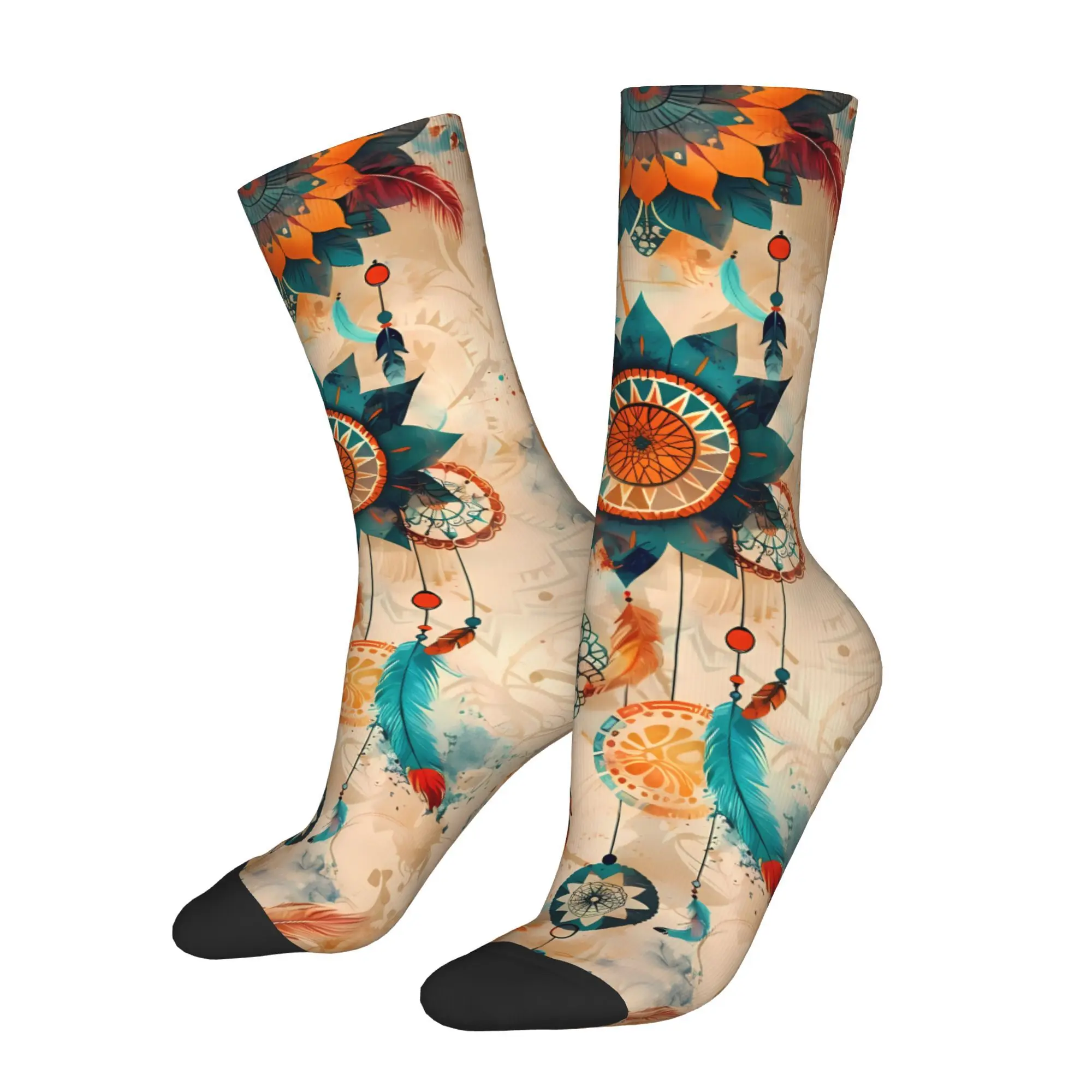 Мужские носки из полиэстера с принтом «Ловец снов» в богемном стиле с цветами «Ловец снов»
Мужские носки из полиэстера с принтом «Ловец снов» в богемном стиле с цветами «Ловец снов»