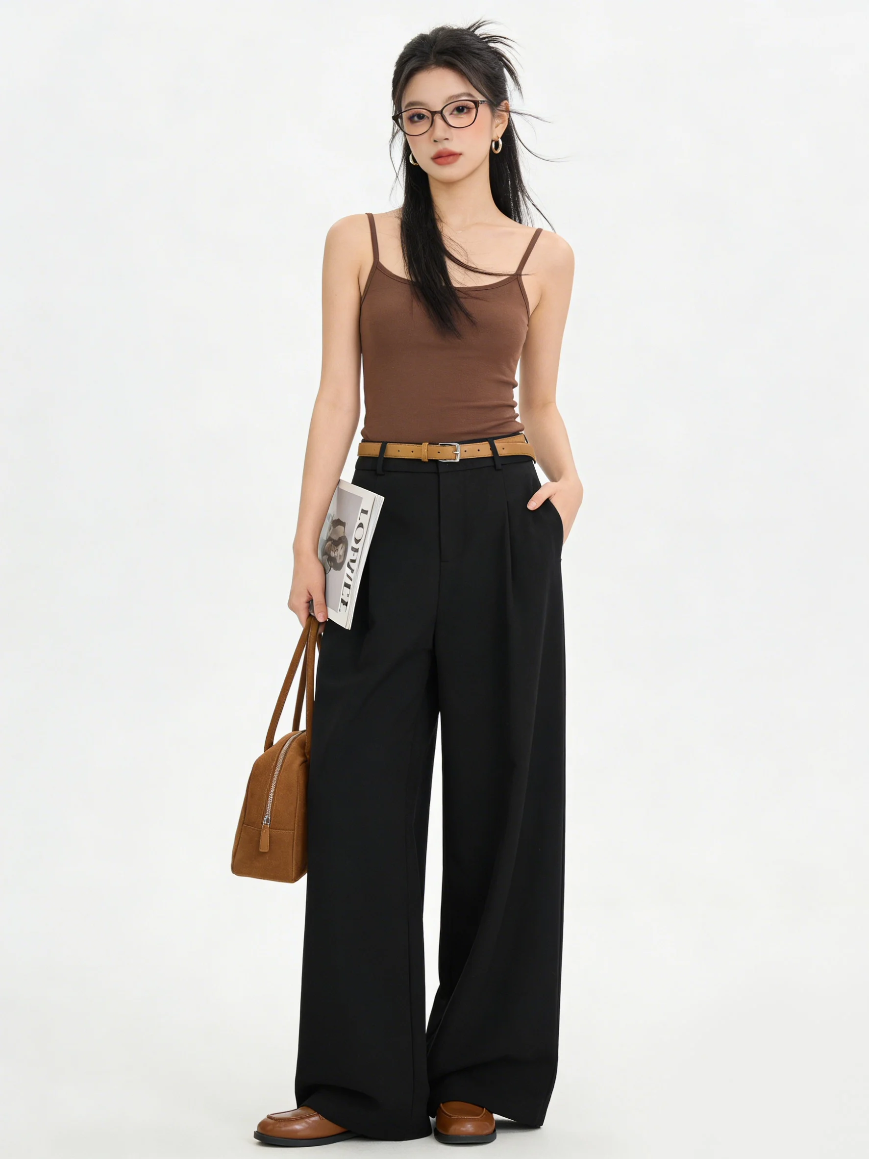 High Waist Wide Leg Suit Pants Women's Casual Loose Fit Straight Cut Long Trousers Commute Style Pure Color Comfortable
High Waist Wide Leg Suit Pants Women's Casual Loose Fit Straight Cut Long Trousers Commute Style Pure Color Comfortable