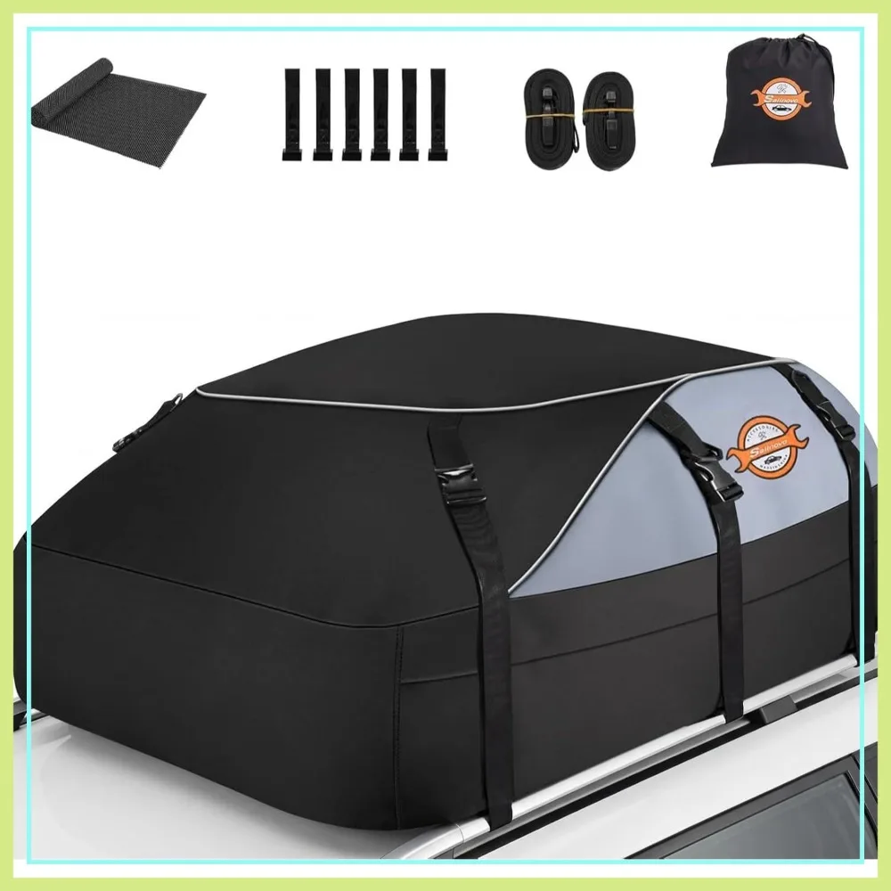 Waterproof Car Rooftop Cargo Carrier 20 Cubic Feet, Anti-Slip Mat & 6 Straps Included, Fits Most Vehicles
Waterproof Car Rooftop Cargo Carrier 20 Cubic Feet, Anti-Slip Mat & 6 Straps Included, Fits Most Vehicles