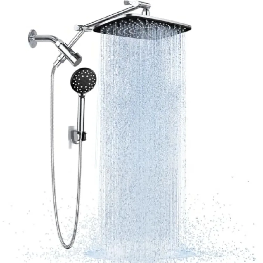 Ra Shower Head with Handheld, Handheld Shower with Multi Spray Modes, Rafall Combo with 15" Metal Extension Arm, Detachable Dua
Ra Shower Head with Handheld, Handheld Shower with Multi Spray Modes, Rafall Combo with 15" Metal Extension Arm, Detachable Dua