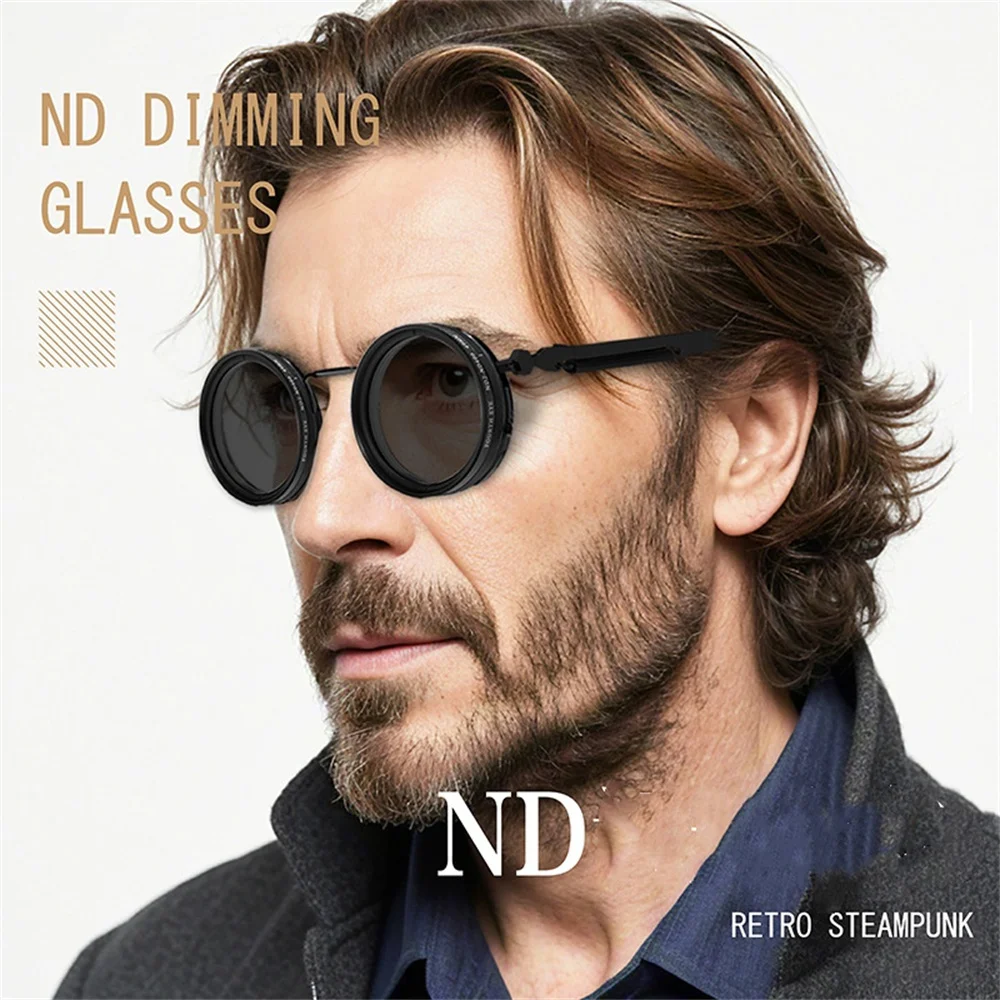 Nd Filter Adjustable Sunglasses Men Women Luxury Sun Glasses Vintage Round Punk Nd12-Speed Polarized Dimming Sunglasses
Nd Filter Adjustable Sunglasses Men Women Luxury Sun Glasses Vintage Round Punk Nd12-Speed Polarized Dimming Sunglasses