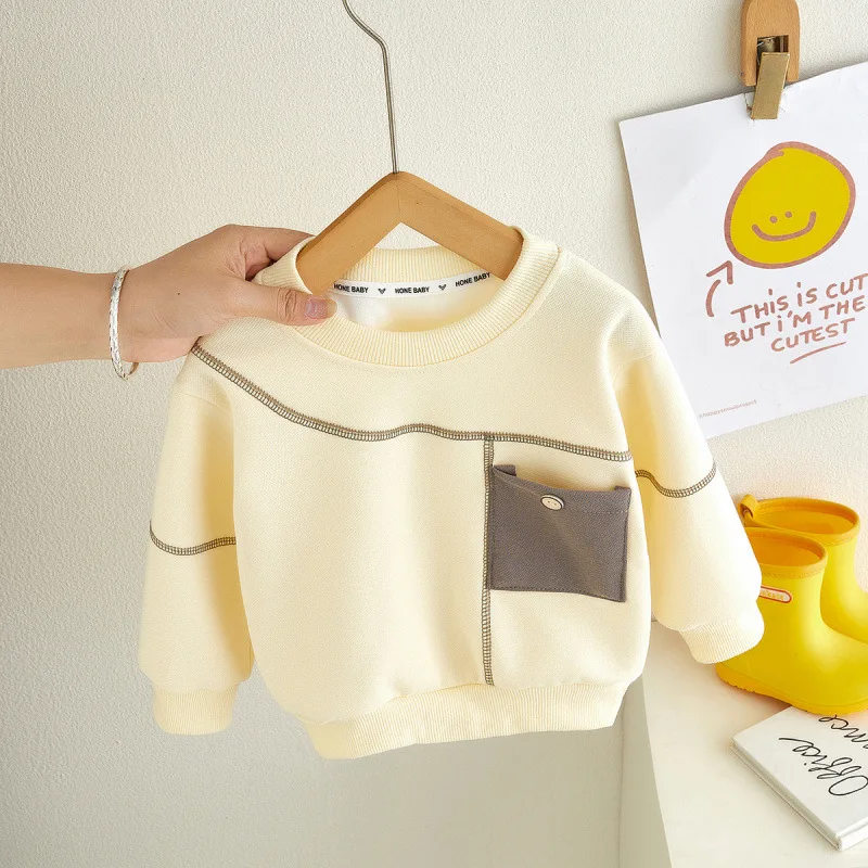 Children's Sweater New Long sleeved Spring and Autumn Top for Boys Small and Medium Sized Children's Outwear Bottom for Baby
Children's Sweater New Long sleeved Spring and Autumn Top for Boys Small and Medium Sized Children's Outwear Bottom for Baby