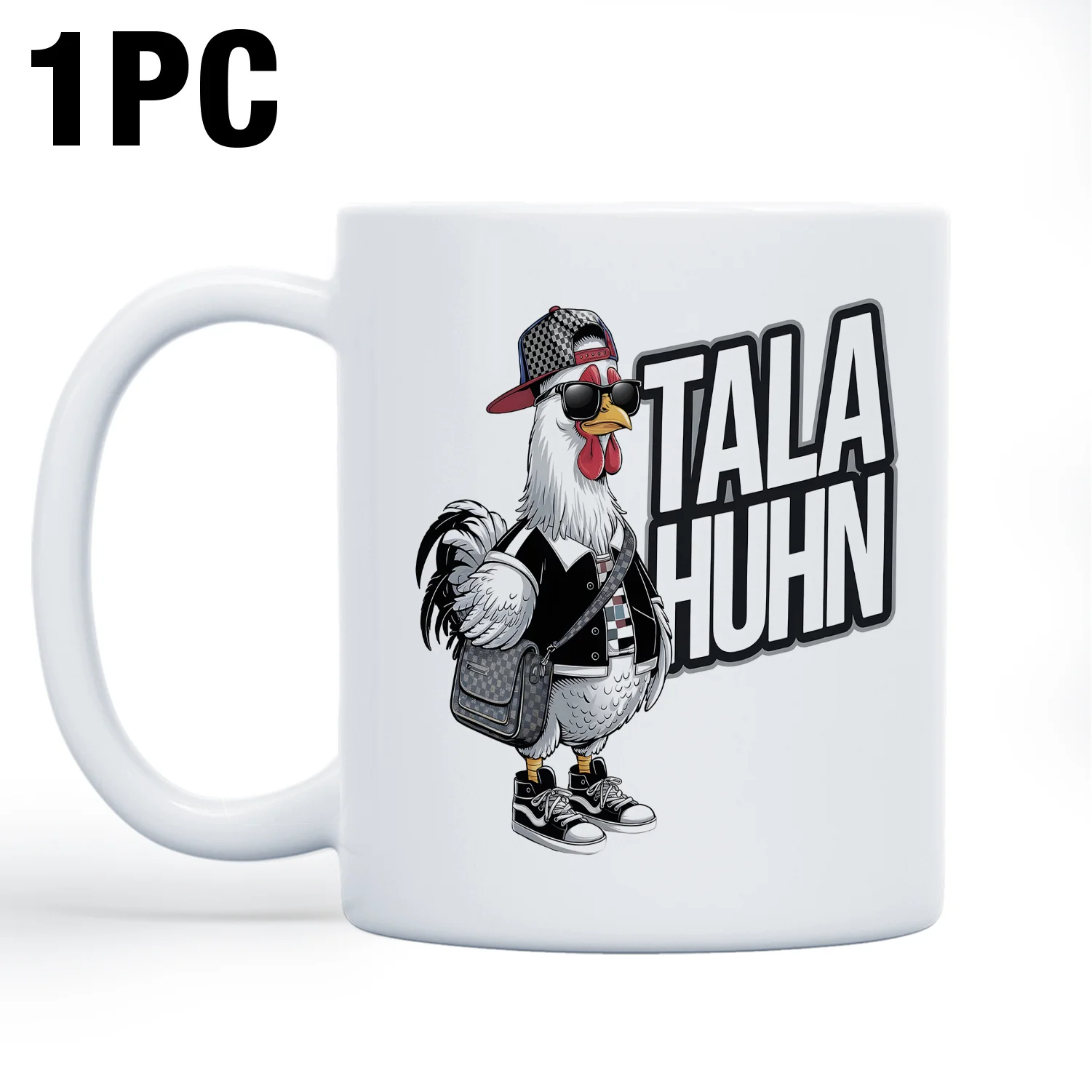 1pc Funny Tala Chicken Mug - German Saying Coffee Cup with Tala Chicken Graphic, White Ceramic Cup for Coffee, Tea, Water - Birt
1pc Funny Tala Chicken Mug - German Saying Coffee Cup with Tala Chicken Graphic, White Ceramic Cup for Coffee, Tea, Water - Birt