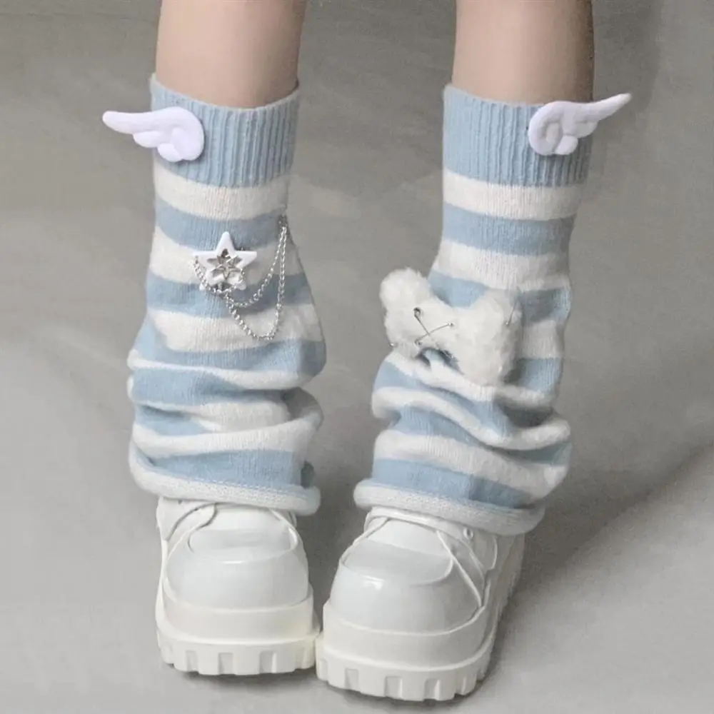 Y2K Original Leg Warmers Blue White Stripes Japanese Style Harajuku Socks Subculture Wings Trumpet Leg Cover
Y2K Original Leg Warmers Blue White Stripes Japanese Style Harajuku Socks Subculture Wings Trumpet Leg Cover