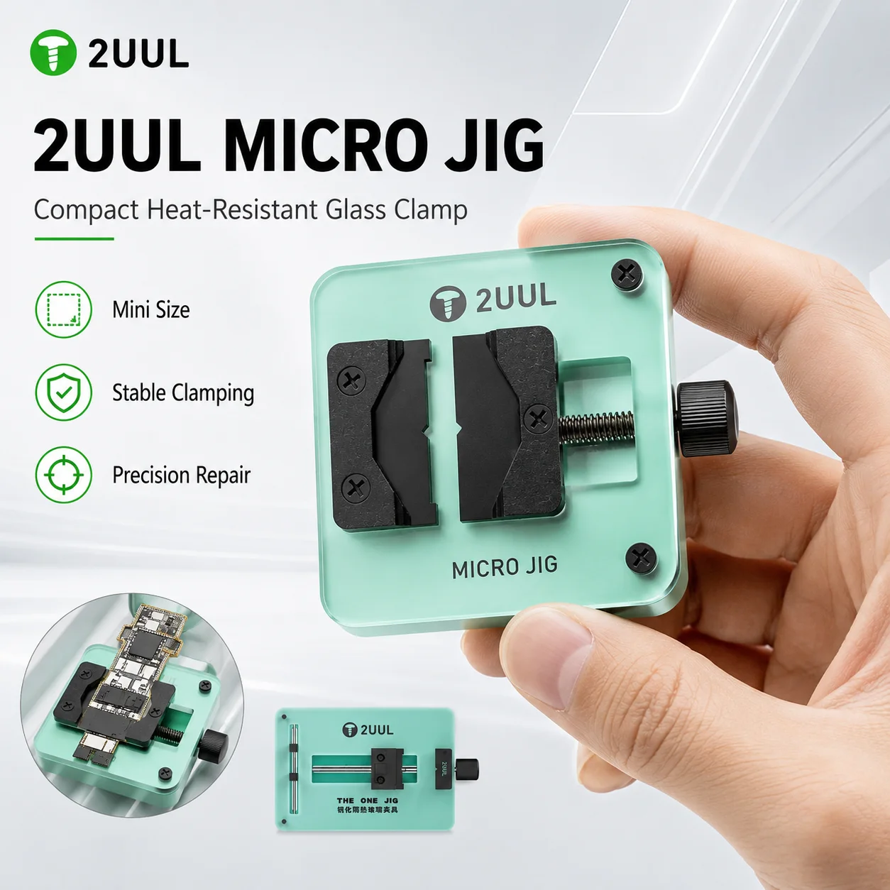 2UUL BH03 BH04 The One Jig Motherboard CPU IC Chip Tin Planting Holder Heat Insulation Glass Clamp for Phone Repair
2UUL BH03 BH04 The One Jig Motherboard CPU IC Chip Tin Planting Holder Heat Insulation Glass Clamp for Phone Repair