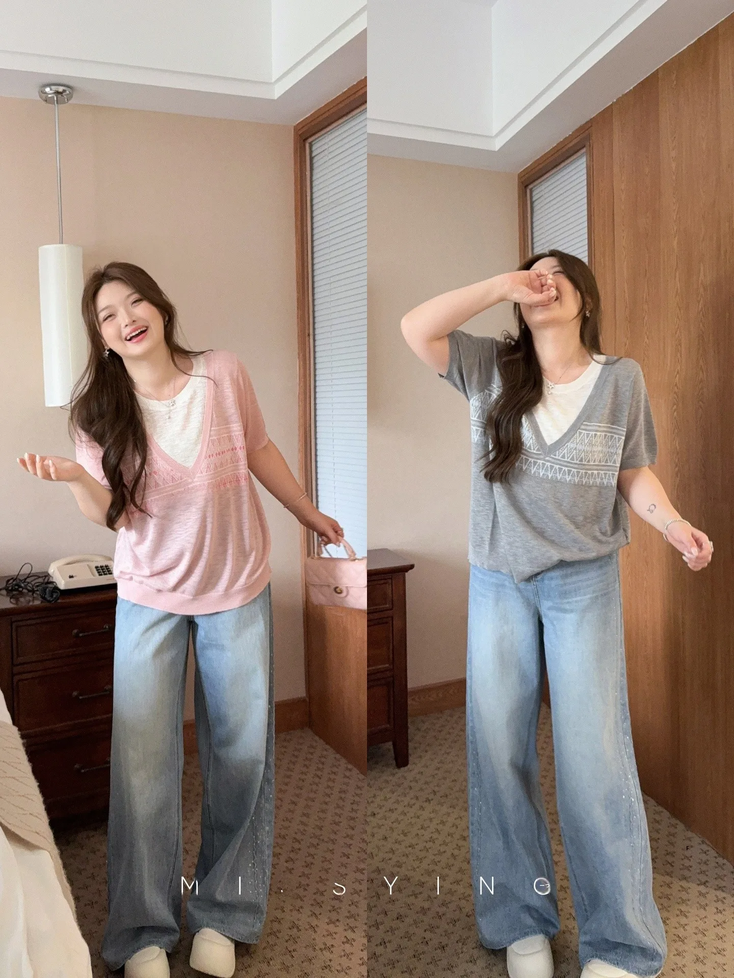 Miss Ying plus Size Women's Knitwear Summer New Style Slimming Top Short Sleeve Thin Model Fake Two-Piece Commute Style Loose...
Miss Ying plus Size Women's Knitwear Summer New Style Slimming Top Short Sleeve Thin Model Fake Two-Piece Commute Style Loose...