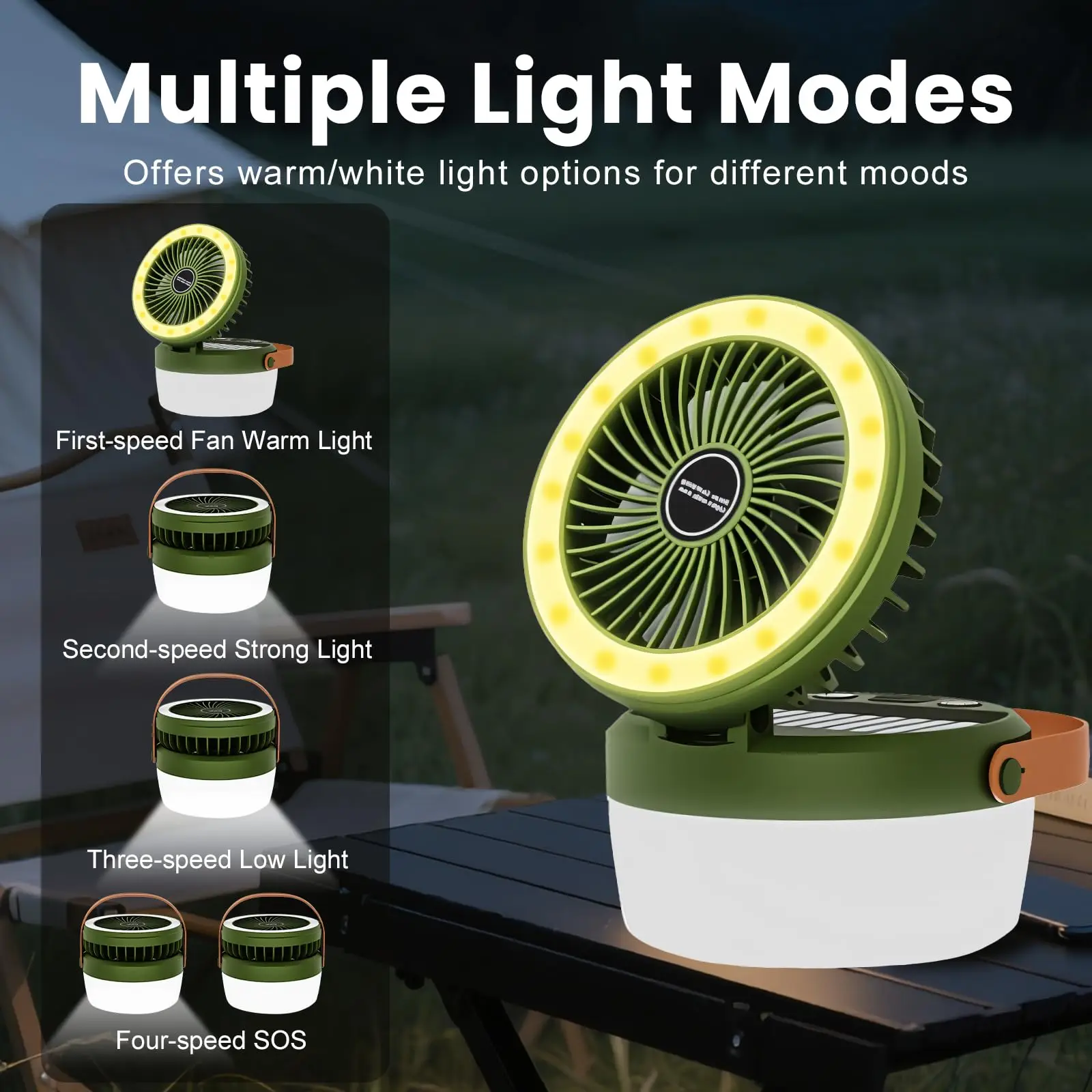 Solar Camping Fan Rechargeable Camping Light, Folding Portable Solar Outdoor Lights with USB Output for Camping Tent, Mountain,
Solar Camping Fan Rechargeable Camping Light, Folding Portable Solar Outdoor Lights with USB Output for Camping Tent, Mountain,