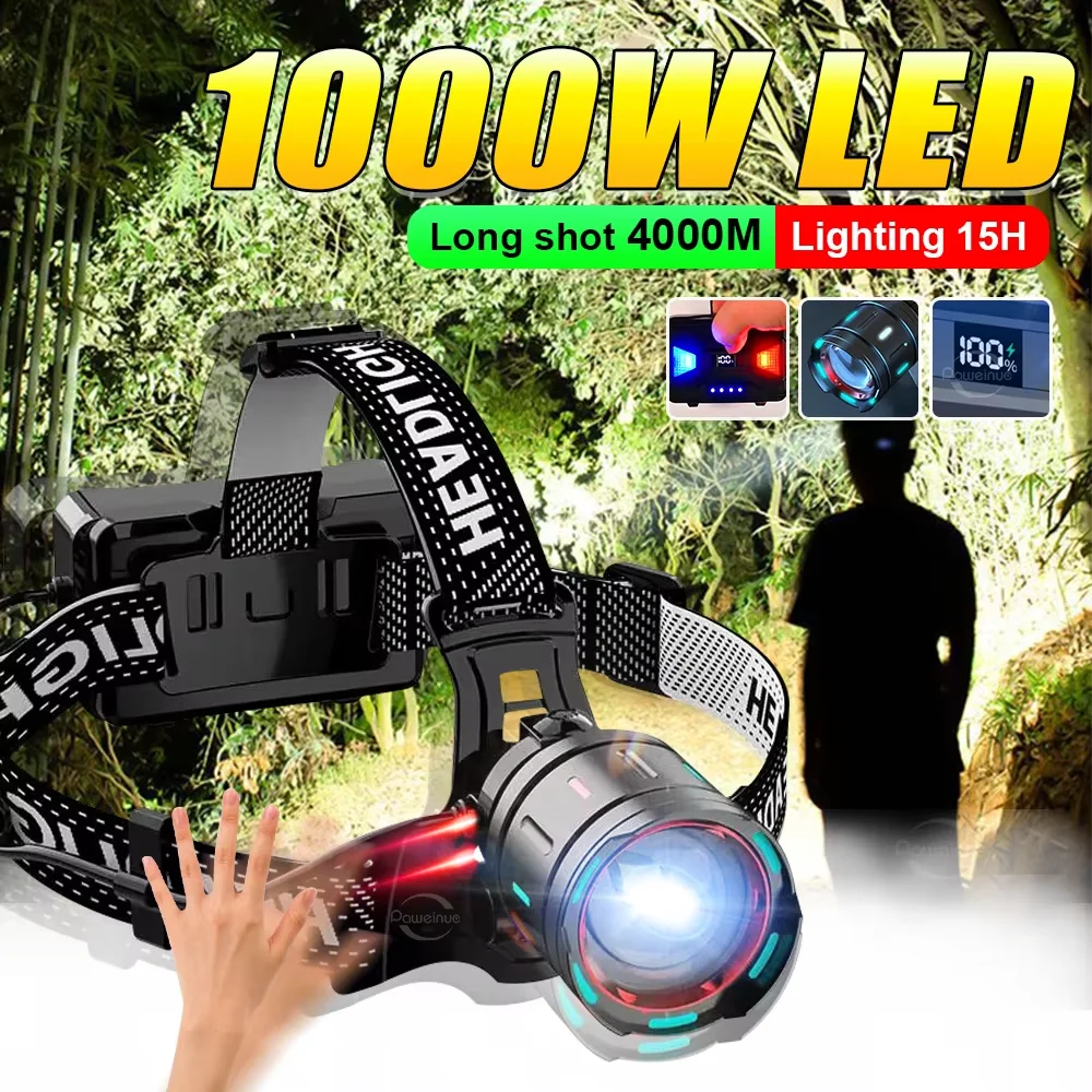 Самый мощный светодиодный налобный фонарь, перезаряжаемые через USB налобные фонарики, ультра яркий налобный фонарь с большой апертурой, флуоресцентные фары для кемпинга
Самый мощный светодиодный налобный фонарь, перезаряжаемые через USB налобные фонарики, ультра яркий налобный фонарь с большой апертурой, флуоресцентные фары для кемпинга