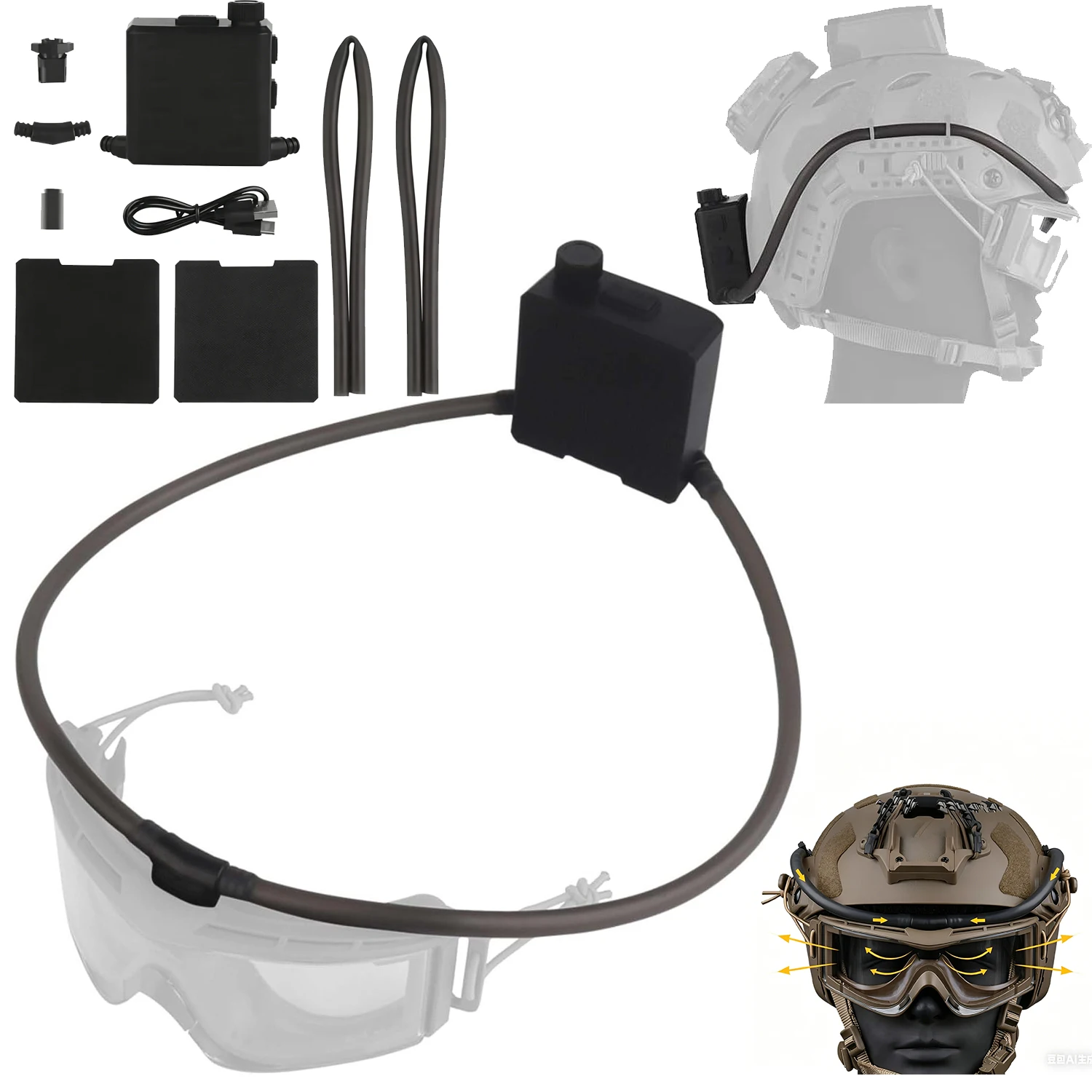 Tactical Goggles Anti-fog Defogging Fan Kit – for Airsoft Shooting Motocross Mountaineering Ski Mask
Tactical Goggles Anti-fog Defogging Fan Kit – for Airsoft Shooting Motocross Mountaineering Ski Mask