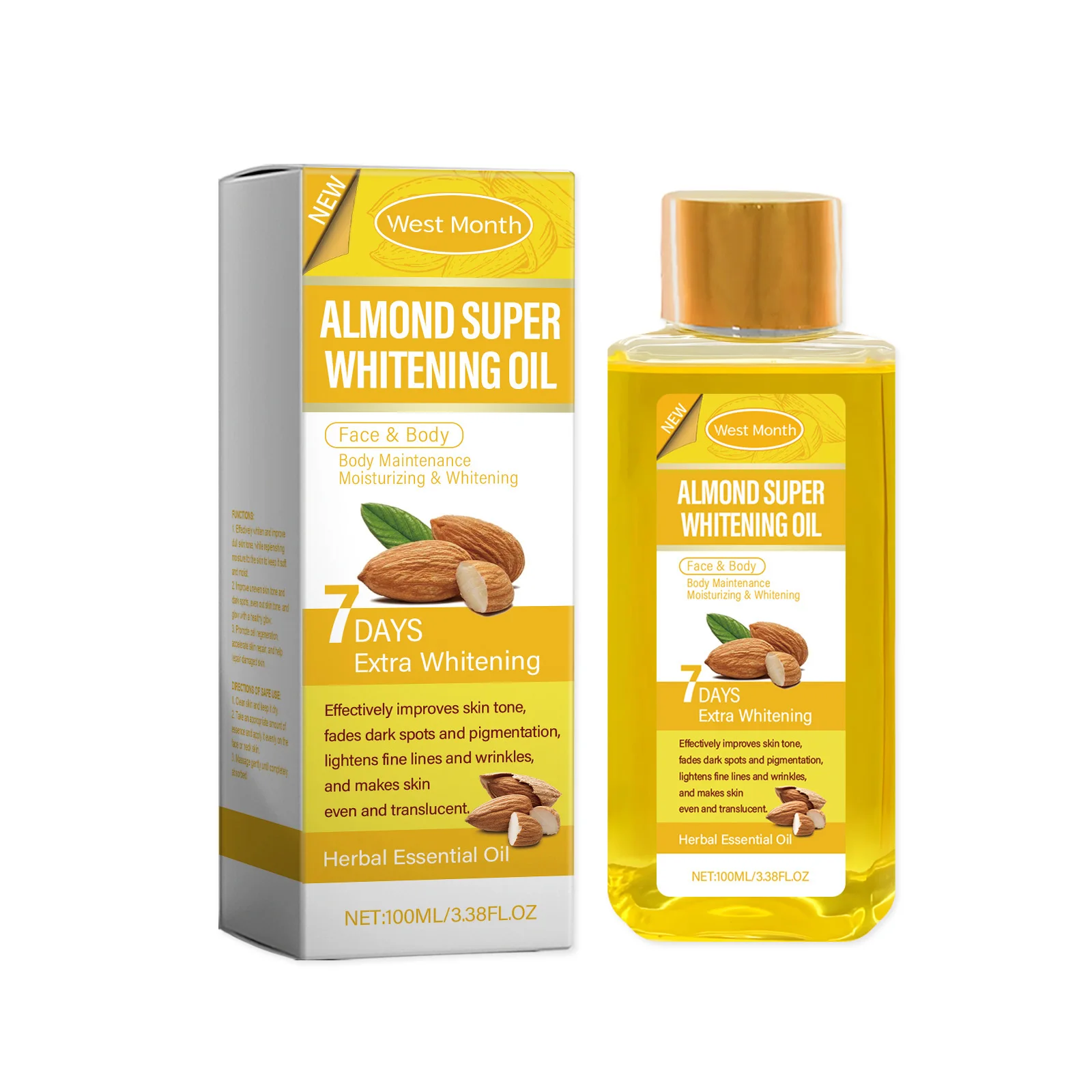 Sweet Almond Body Brightening Oil Brightening Care Moisturizing Moisturizing Skin Body Oil
Sweet Almond Body Brightening Oil Brightening Care Moisturizing Moisturizing Skin Body Oil