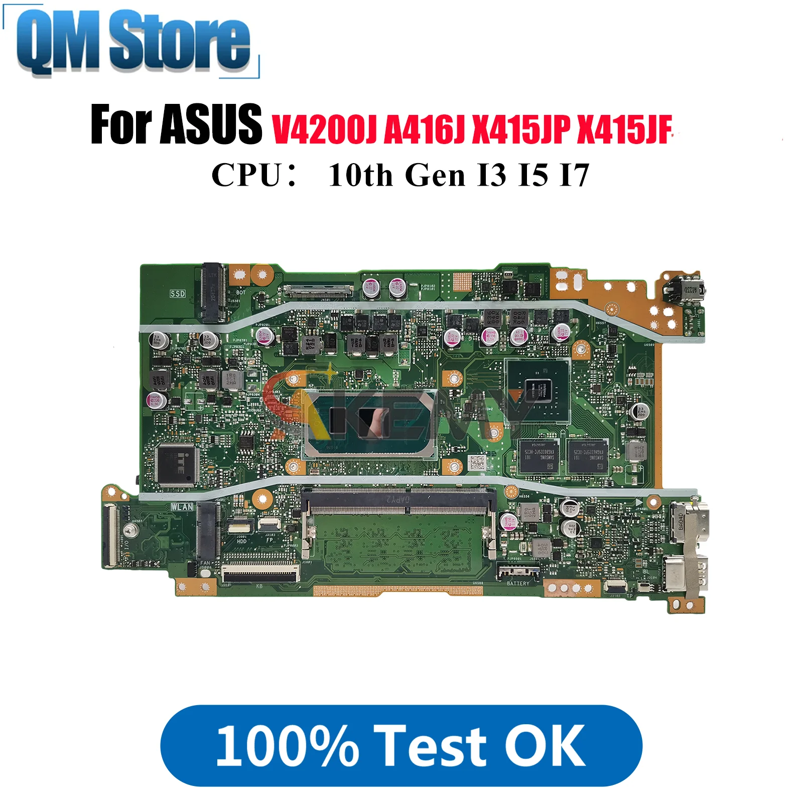 X415JP Laptop Motherboard For ASUS VivoBook X415JP V5200J X415J X415JF A416J X415JAB V4200J Mainboard With I3 I5 I7 CPU tests OK
X415JP Laptop Motherboard For ASUS VivoBook X415JP V5200J X415J X415JF A416J X415JAB V4200J Mainboard With I3 I5 I7 CPU tests OK