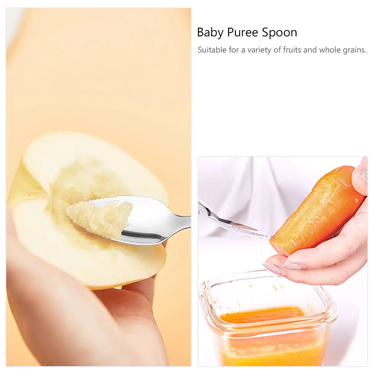 Stainless Steel Baby Puree Spoon with Soft Ergonomic Handle Lovely Mushroom Shape Serrated Edge Ideal for Infant Feeding Puree
Stainless Steel Baby Puree Spoon with Soft Ergonomic Handle Lovely Mushroom Shape Serrated Edge Ideal for Infant Feeding Puree