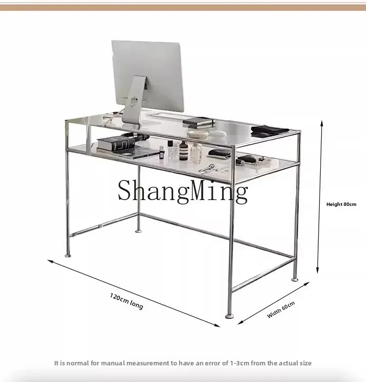 ZYY high-end new stainless steel desk living room desk study glass writing computer desk
ZYY high-end new stainless steel desk living room desk study glass writing computer desk