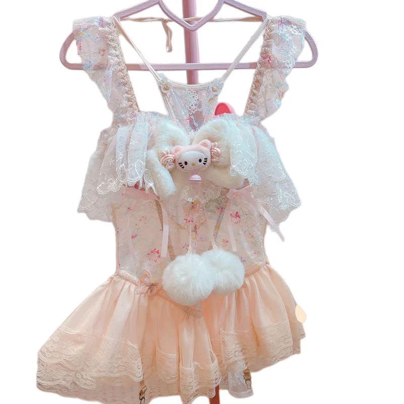 Женские платья Sanrio Hellokitty Sweet Summer, короткое платье в стиле Y2k с цветочным дизайном и бантом, модное платье-майка с узором «рыбья кость»
Женские платья Sanrio Hellokitty Sweet Summer, короткое платье в стиле Y2k с цветочным дизайном и бантом, модное платье-майка с узором «рыбья кость»