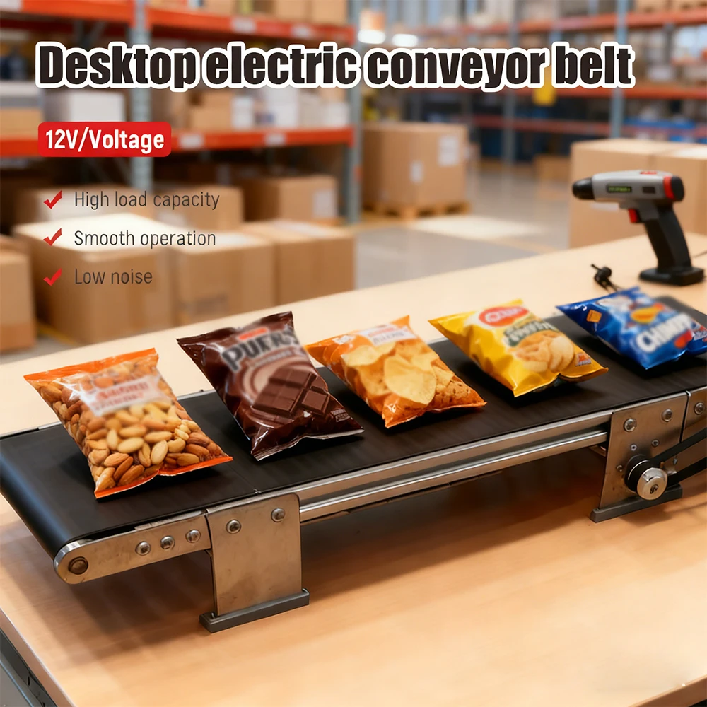 Mini Electric Belt Conveyor Light Duty Stainless Steel Desktop Small Conveyor Belt Multi-functional Automatic Belt Conveyor
Mini Electric Belt Conveyor Light Duty Stainless Steel Desktop Small Conveyor Belt Multi-functional Automatic Belt Conveyor