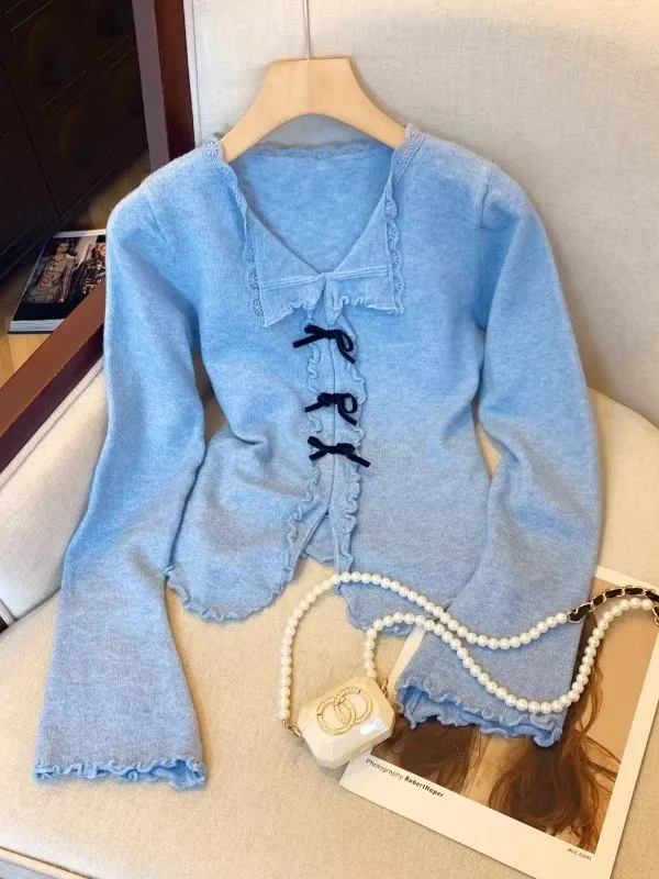 Sweet Peter Pan Collar Knitted Open Cardigan Women's Autumn Winter Faion Bell Sve Top Knot Sweater Coat Fem
Sweet Peter Pan Collar Knitted Open Cardigan Women's Autumn Winter Faion Bell Sve Top Knot Sweater Coat Fem