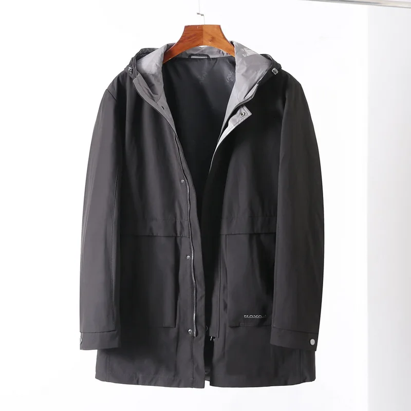Мужская повседневная куртка с капюшоном, ветрозащитное водонепроницаемое пальто средней длины, весенне-осенняя шляпа для отдыха, серия клипс, модная верхняя одежда
Мужская повседневная куртка с капюшоном, ветрозащитное водонепроницаемое пальто средней длины, весенне-осенняя шляпа для отдыха, серия клипс, модная верхняя одежда