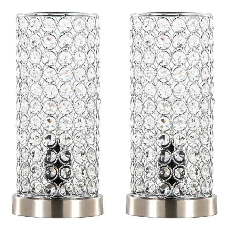 Contemporary Uplight in Brushed Nickel with Clear Crystal and Chrome Accents – Set of 2
Contemporary Uplight in Brushed Nickel with Clear Crystal and Chrome Accents – Set of 2