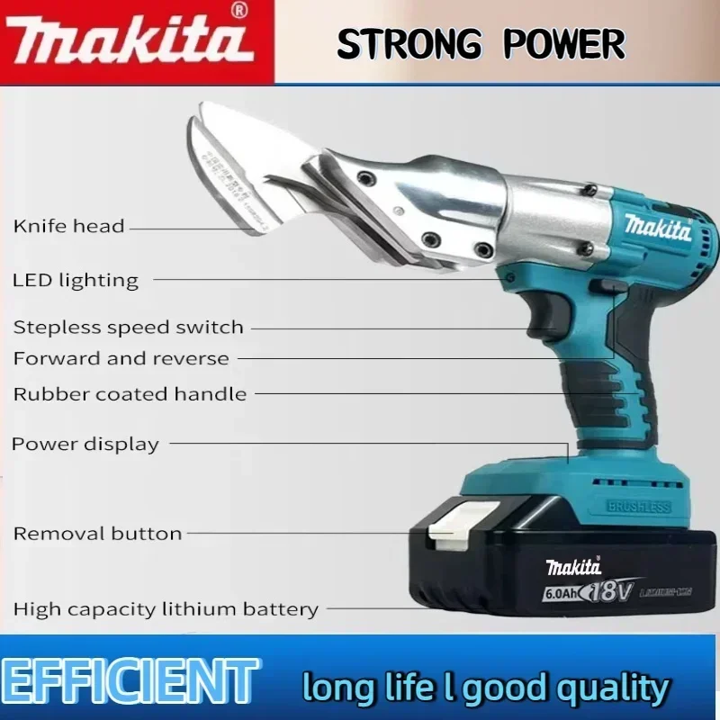 Makita 18V Battery Electric Cordless Iron Scissors Machine Professional Metal Cutting Tools Rechargeable Sheet Shear Cutter
Makita 18V Battery Electric Cordless Iron Scissors Machine Professional Metal Cutting Tools Rechargeable Sheet Shear Cutter