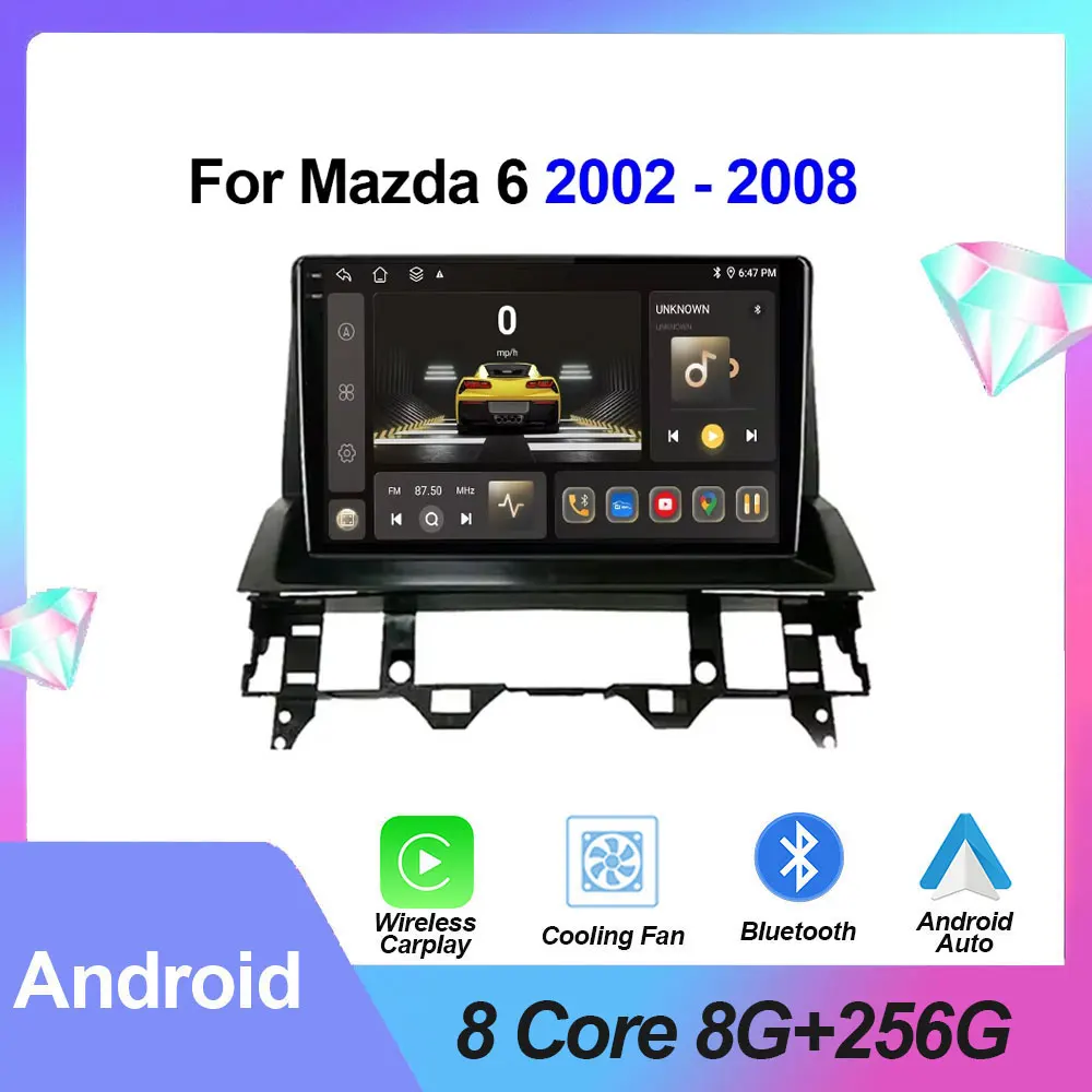 Android Auto Car Stereo Multimedia For Mazda 6 2002 - 2008 DSP 5G WIFI Radio Wireless Carplay Video Player No 2 Din DVD
Android Auto Car Stereo Multimedia For Mazda 6 2002 - 2008 DSP 5G WIFI Radio Wireless Carplay Video Player No 2 Din DVD
