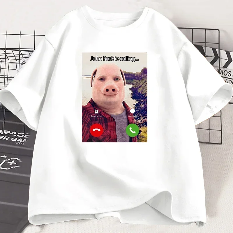 Fun Graphic T-shirt 100% Cotton top Humorous Pig Meme designed Men's clothing Loose Breathable streetwear top
Fun Graphic T-shirt 100% Cotton top Humorous Pig Meme designed Men's clothing Loose Breathable streetwear top